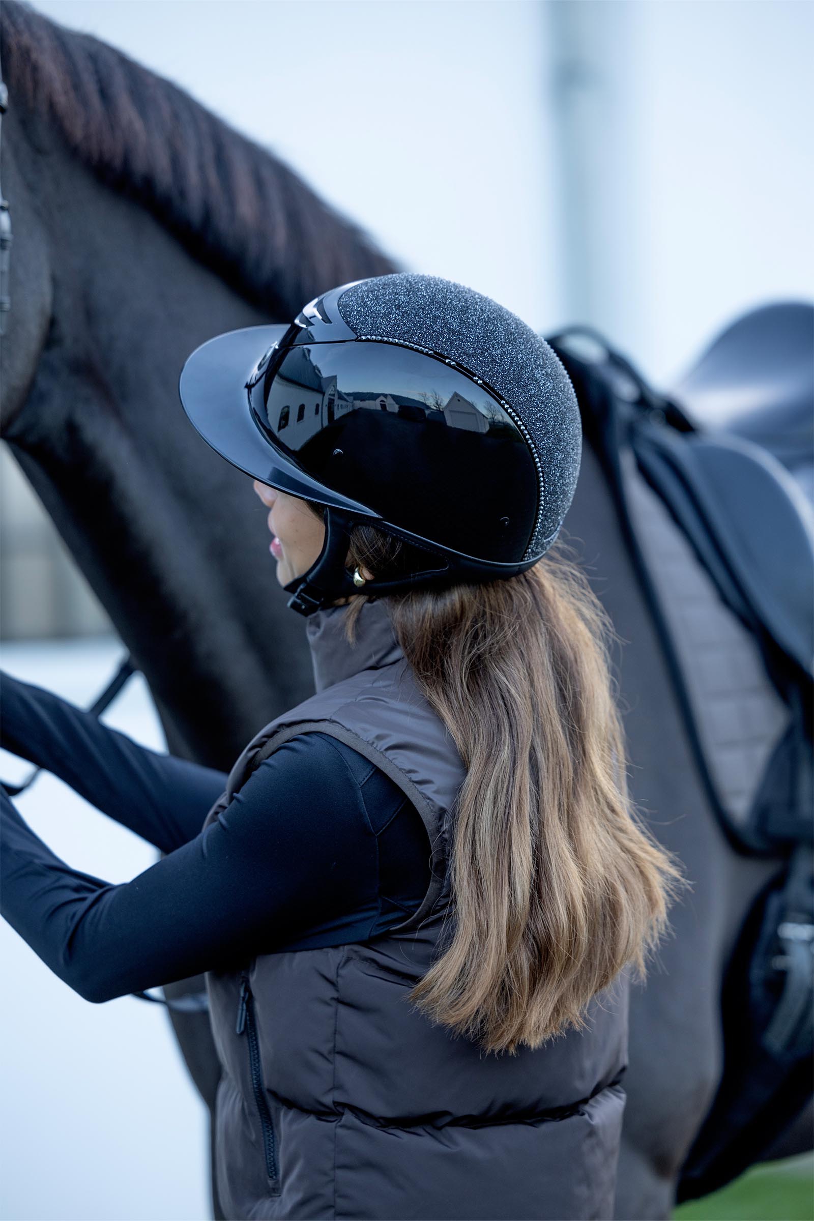 Casco de Equitaci&oacute;n Brillo Brillante OneK Avance