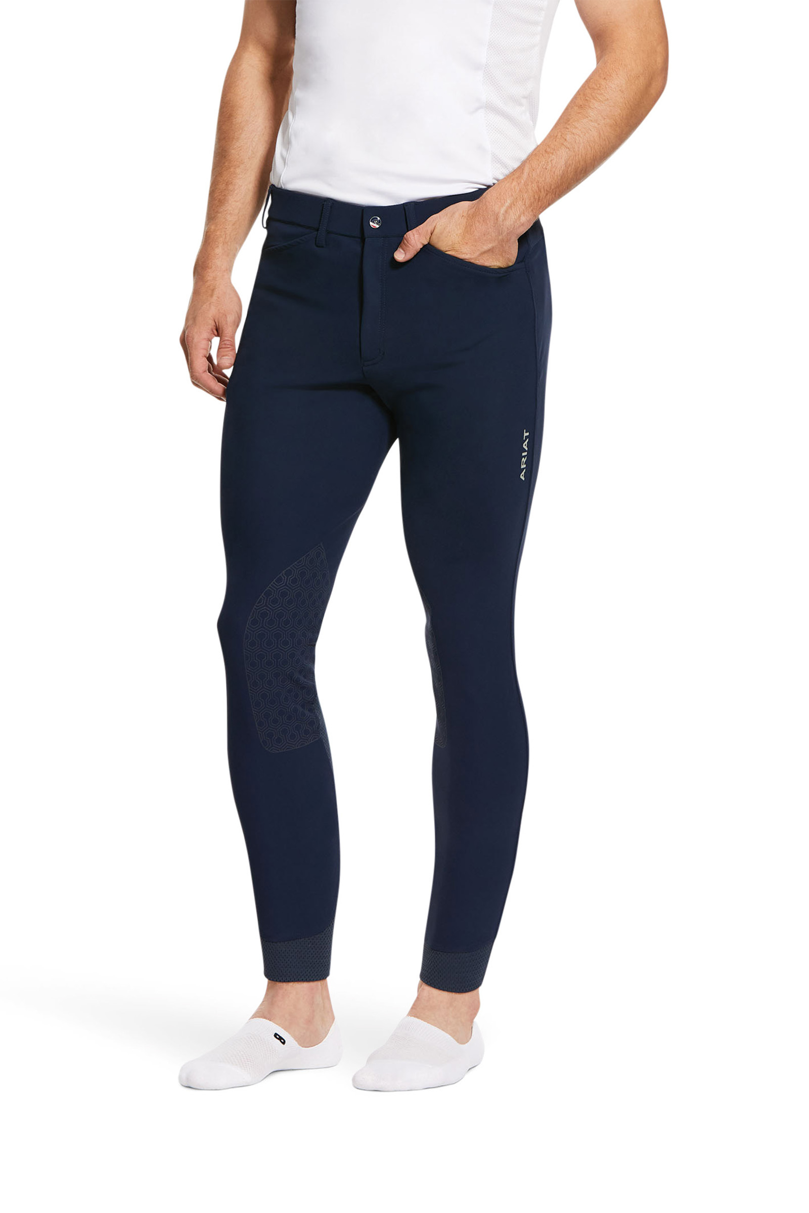Ariat Pantal&oacute;n de equitaci&oacute;n para hombre Tri Factor Grip con refuerzo de rodilla  