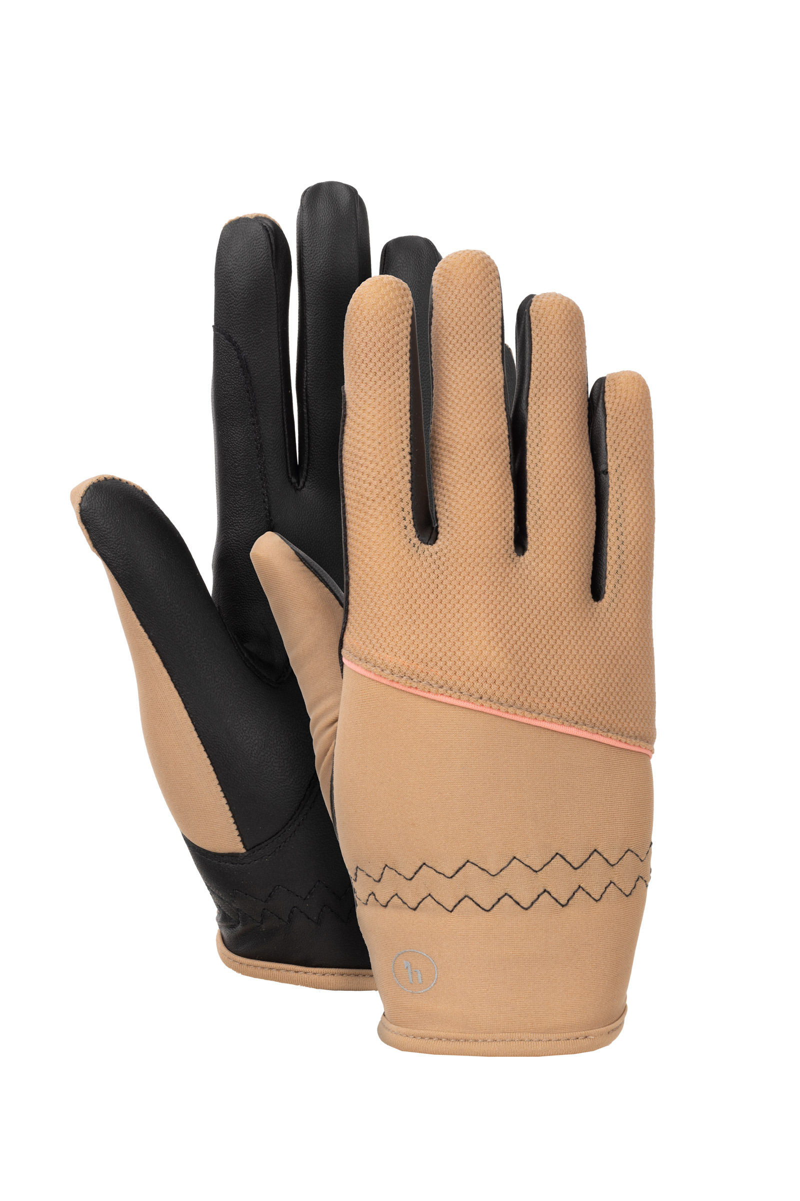 Warm Taupe Guantes de Equitación de Verano para Niños Horze Sade