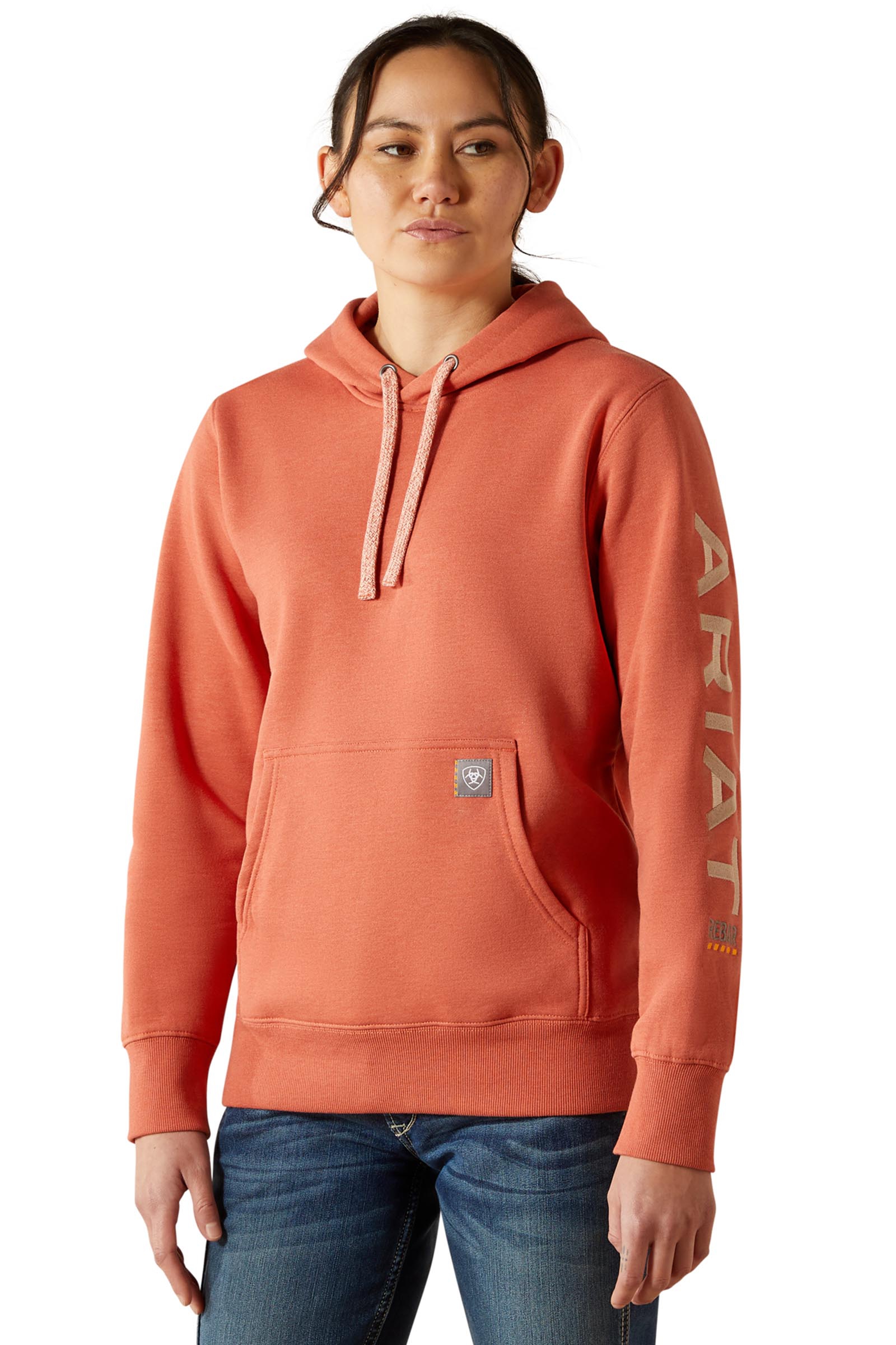 Aragon Heather/Cameo Ariat Rebar Sudadera con capucha para mujer con estampado