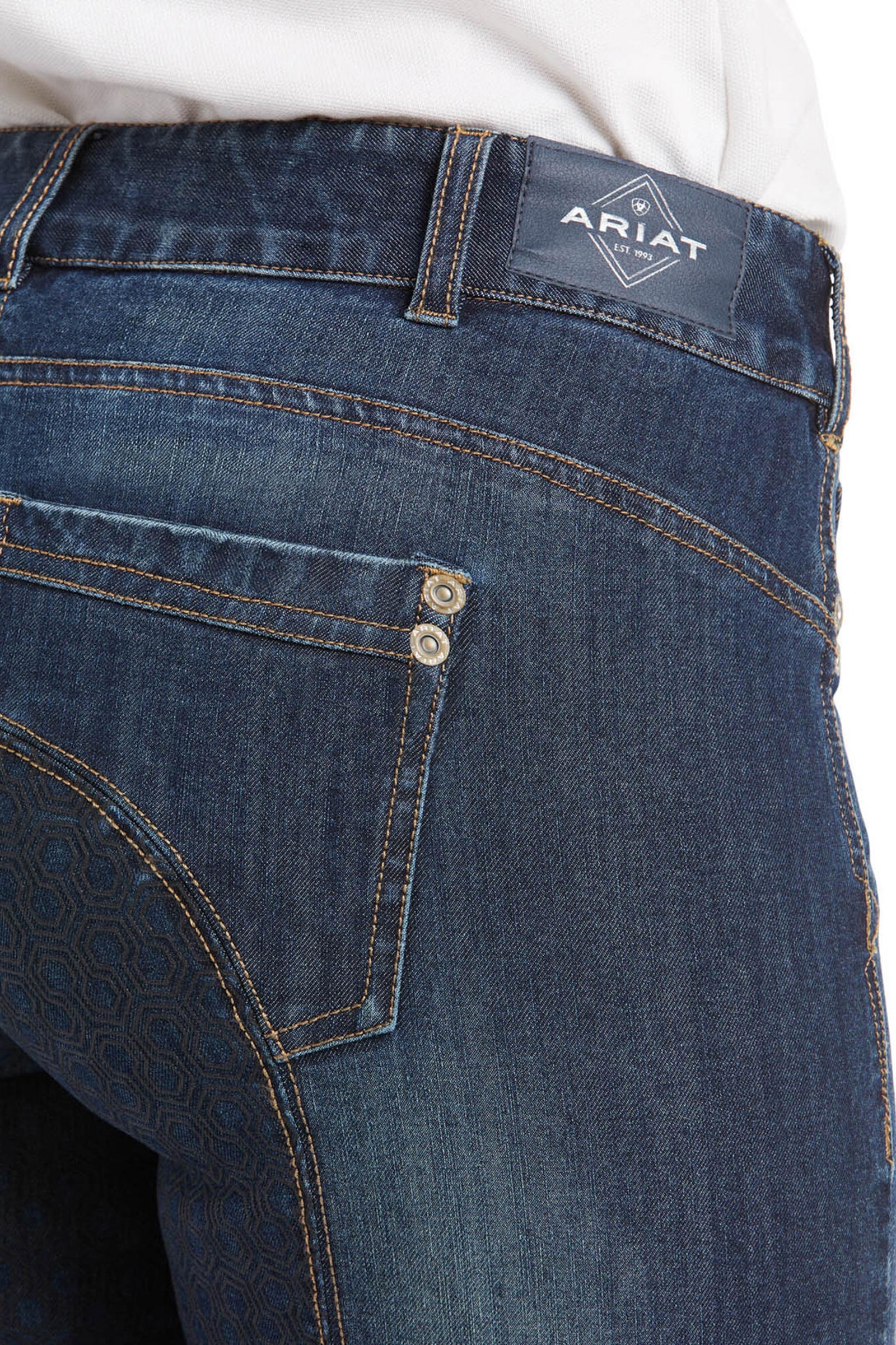Ariat Halo Denim pantalones de montar con asiento completo para mujer