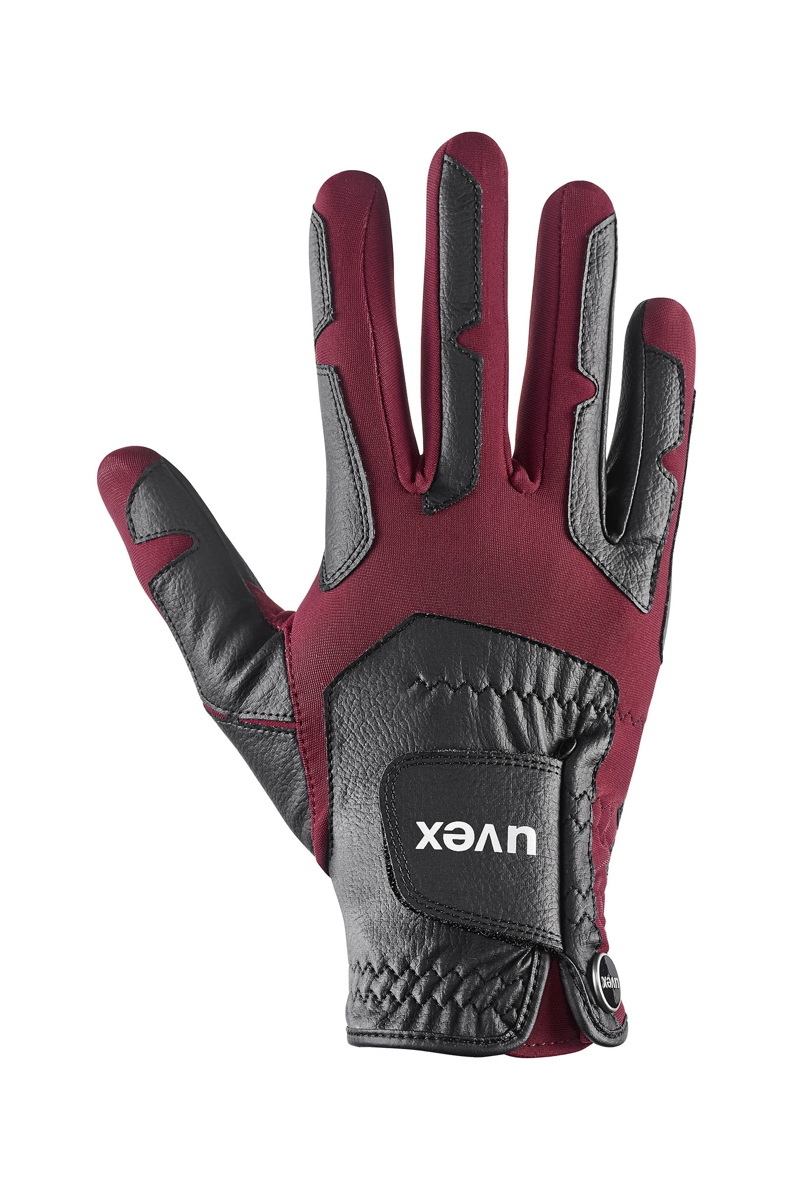 black-autumnred Uvex Ventraxion Plus Riding Gloves
