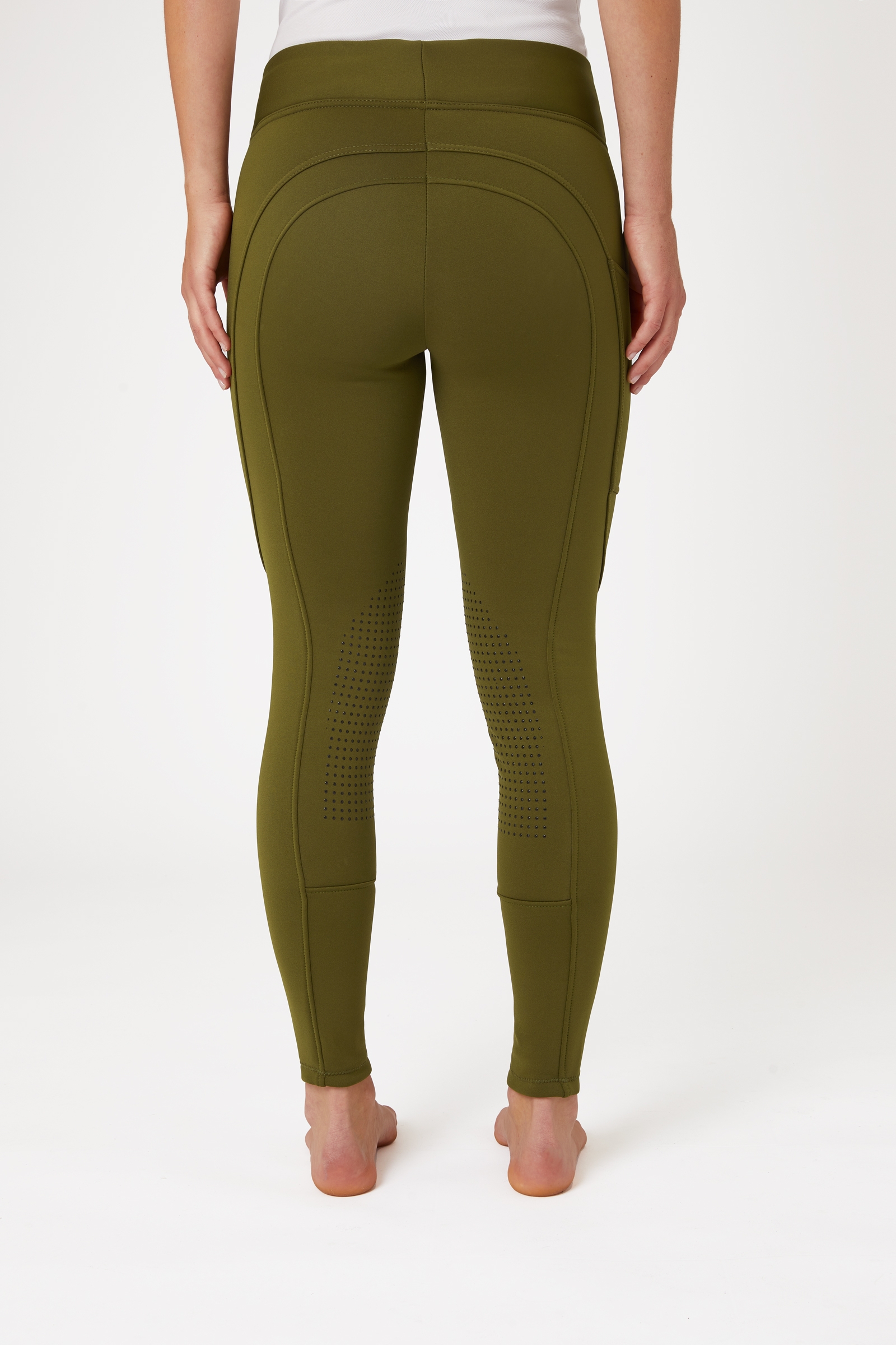 Mallas de Equitación de Invierno con Refuerzo de Rodilla y Bolsillo para Teléfono para Mujer Horze Active