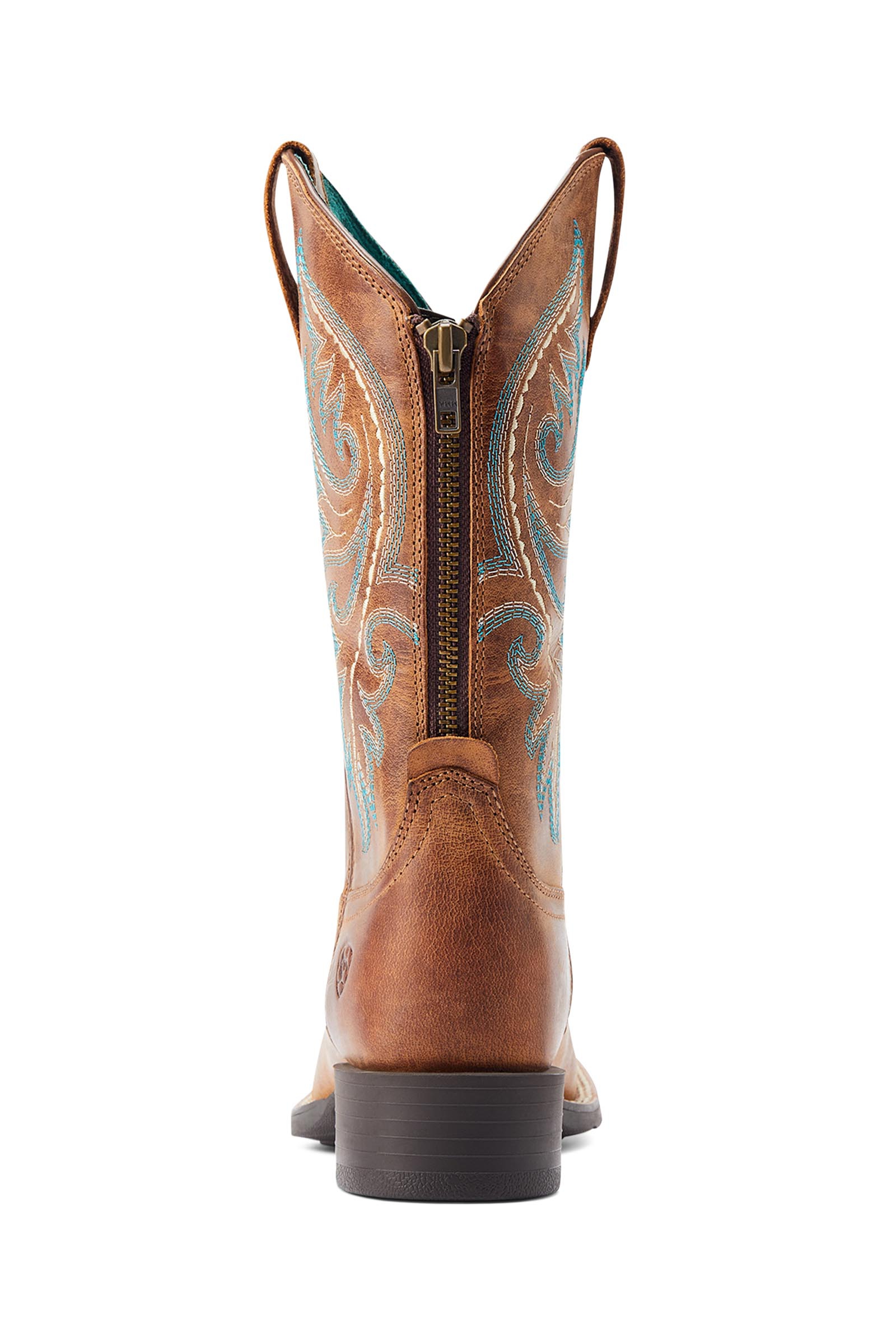 Ariat Round Up Back Zip Botas western para mujer con cremallera trasera