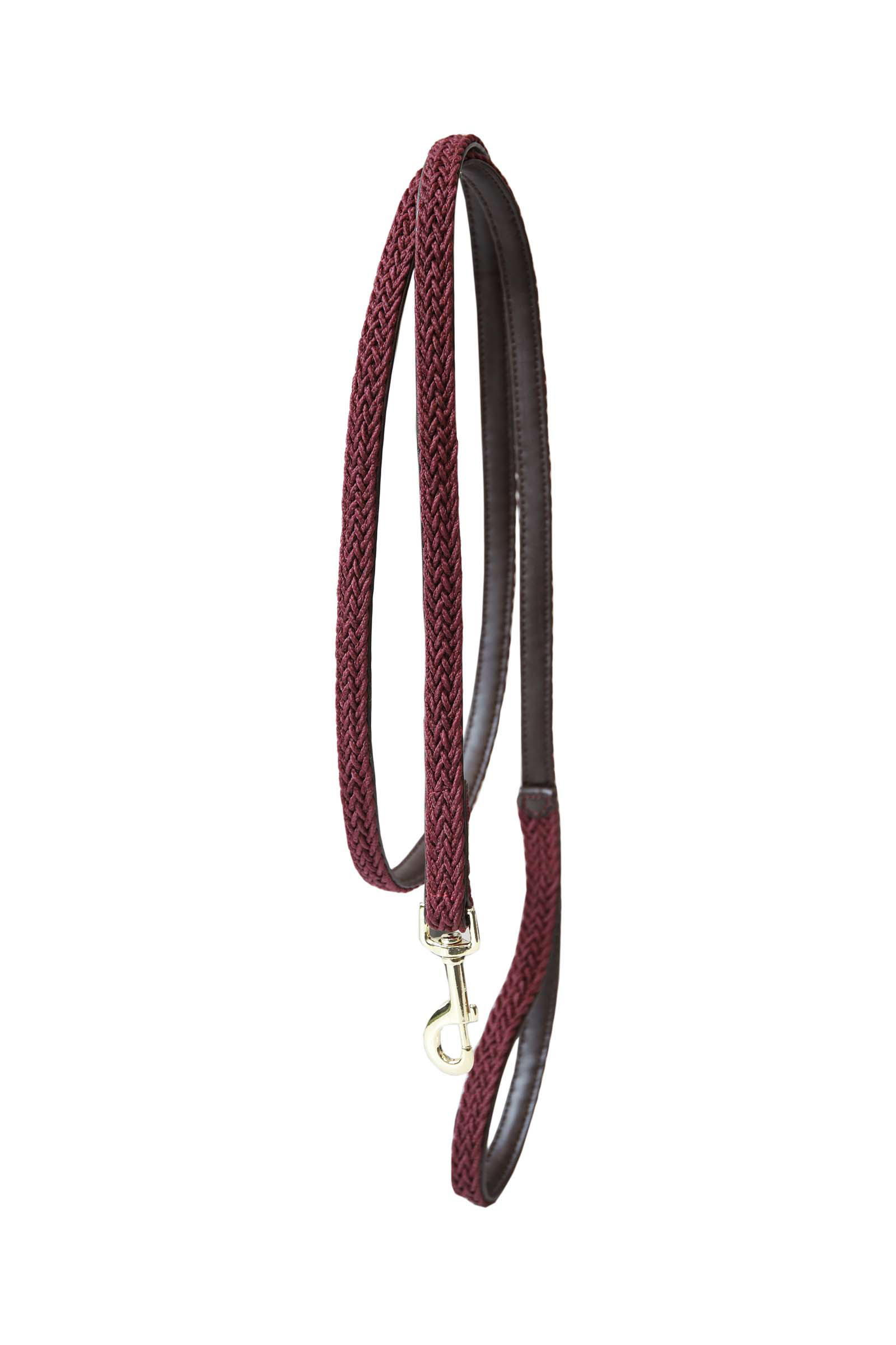 Dark Red Kentucky Horsewear Correa de caballo de nailon trenzado, 2 m