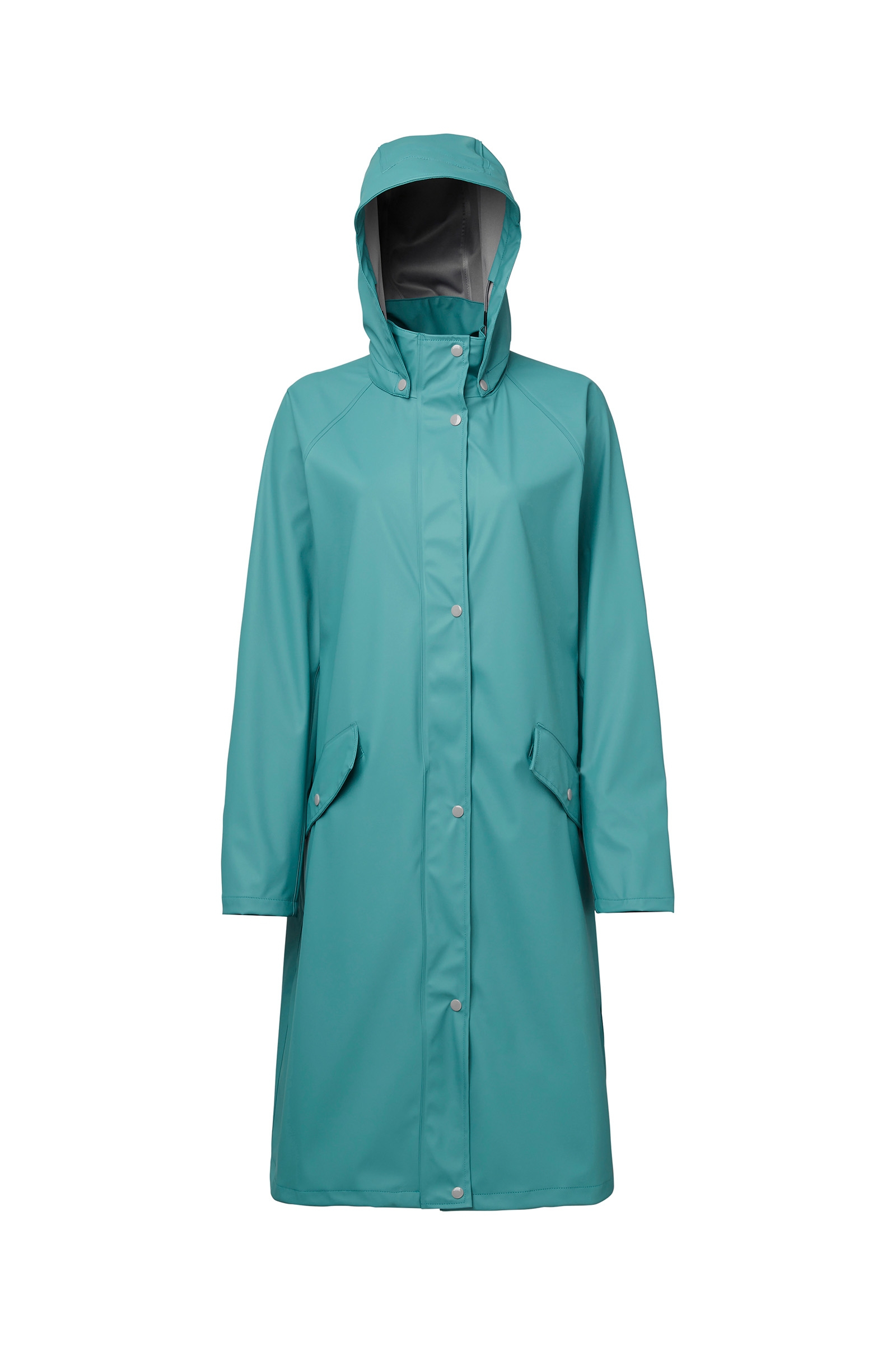 Teal Blue Mountain Horse Mindy impermeable de mujer