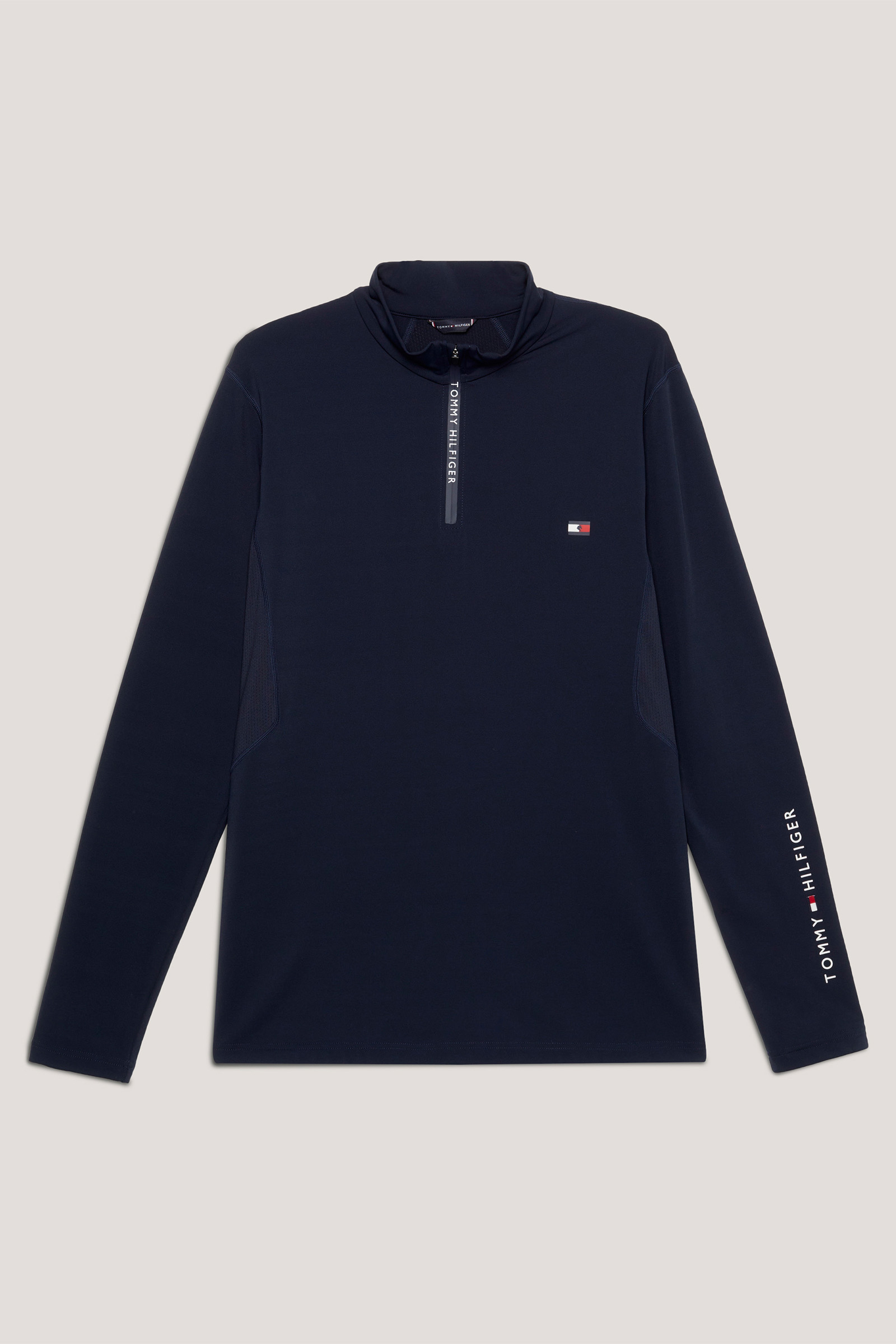 Tommy Hilfiger Equestrian 1/4 Zip - Camiseta térmica para hombre 