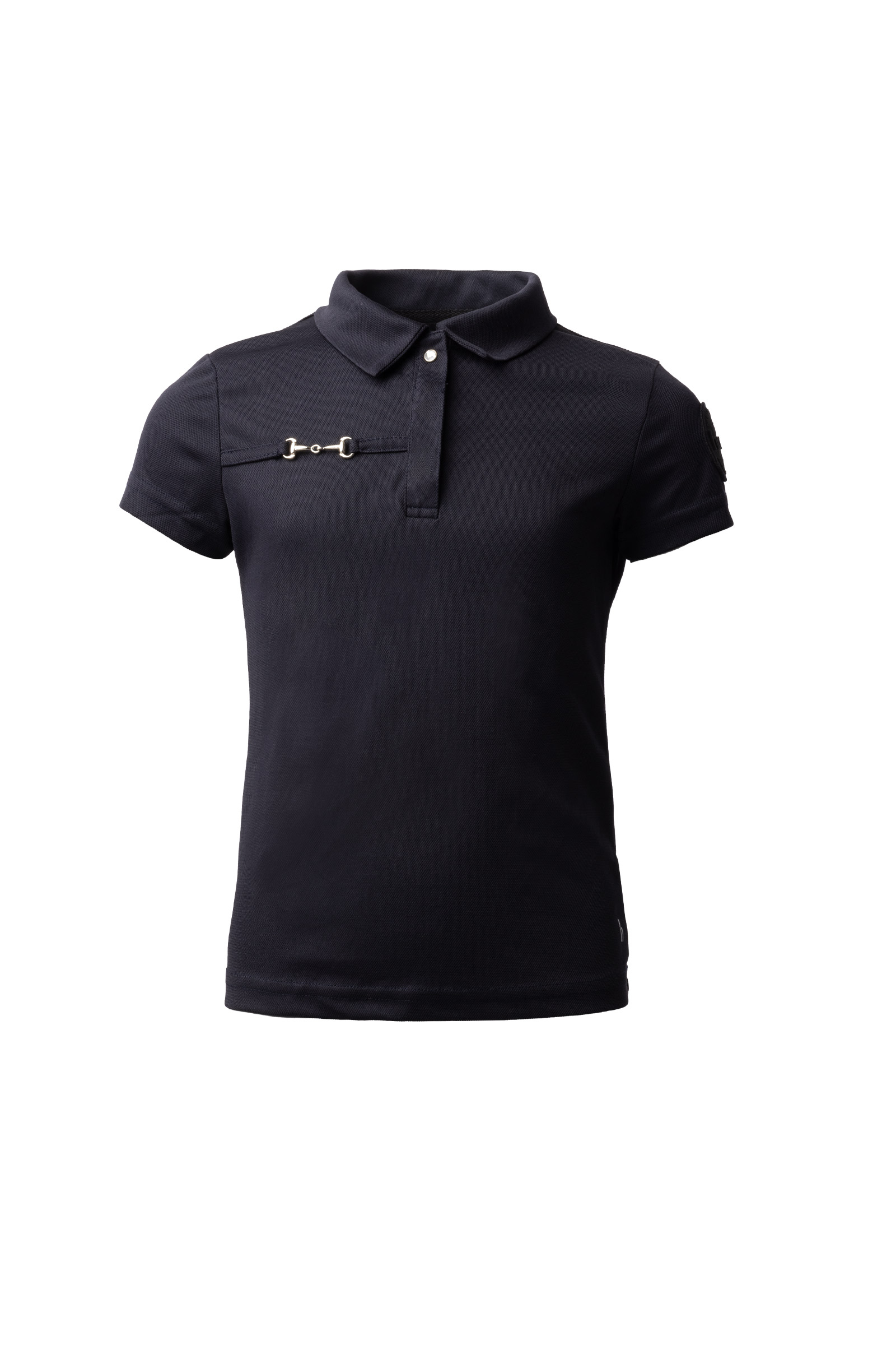 Dark Navy Horze Young Rider Denise camiseta polo de manga corta funcional