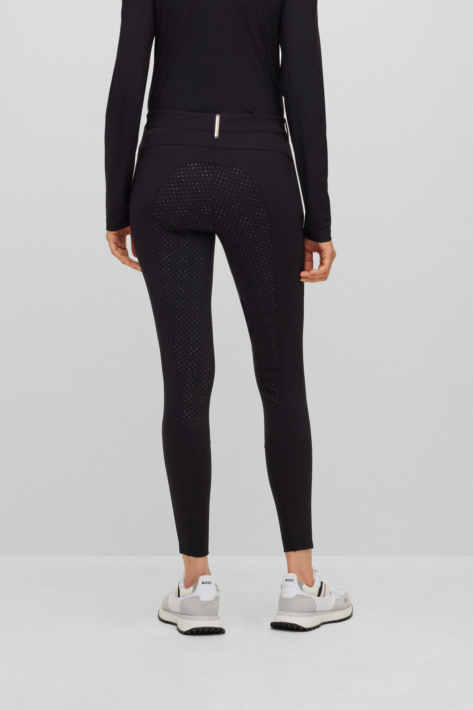 Black Pantalones cortos Boss Heather con agarre completo para mujer