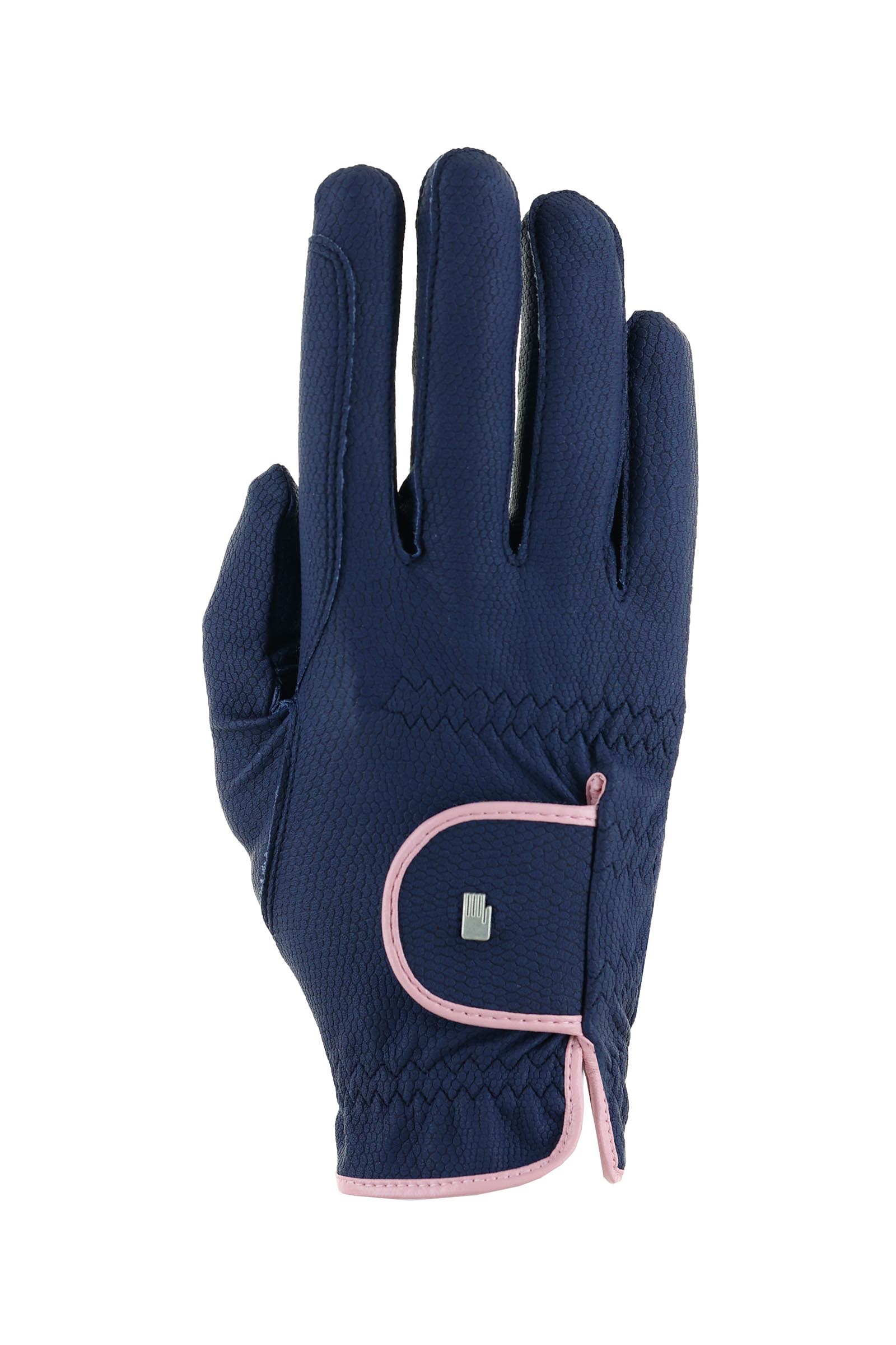 Navy/Vintage Pink Roeckl Lona Guantes de equitaci&oacute;n