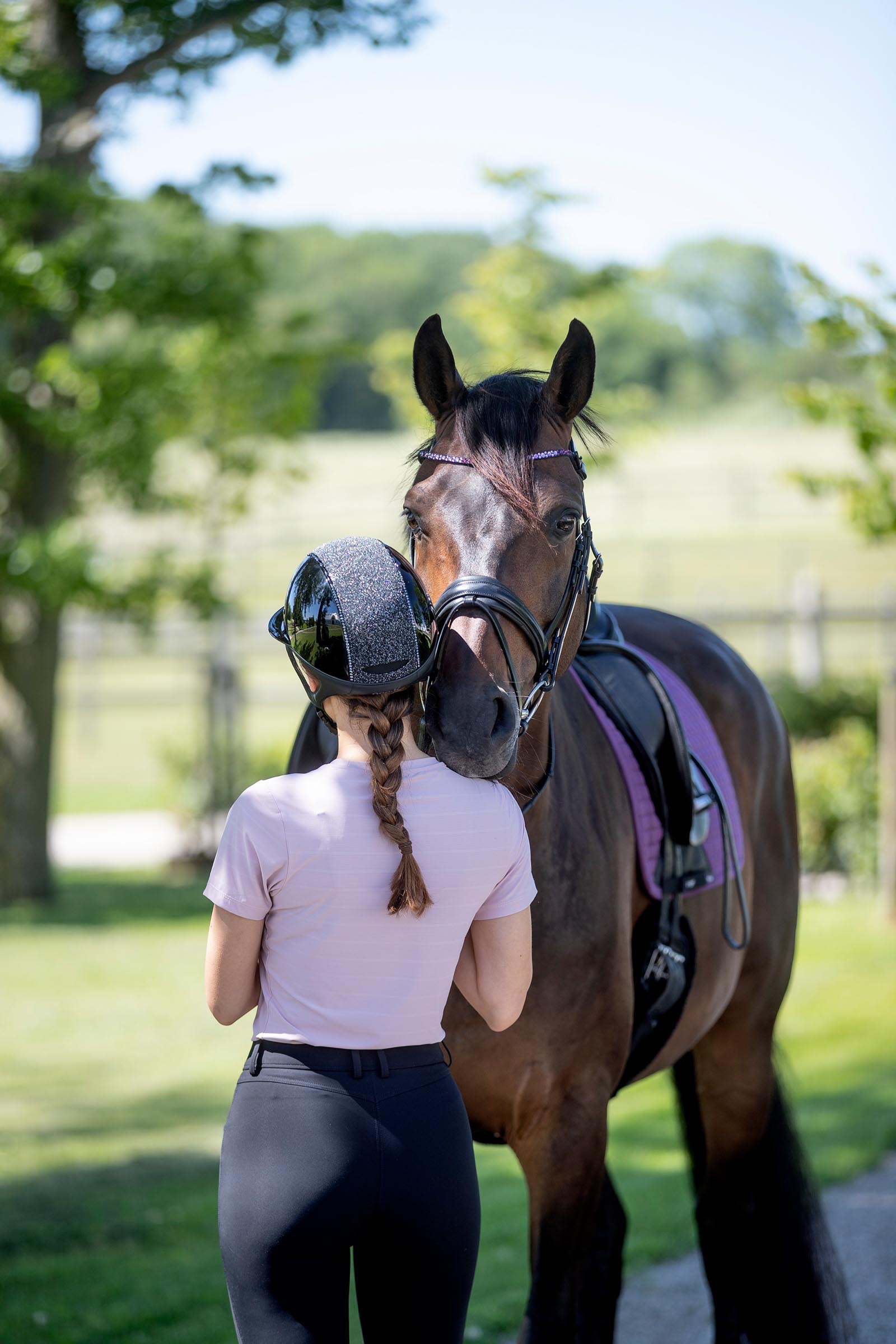 Casco de Equitación Brillo Brillante OneK Avance