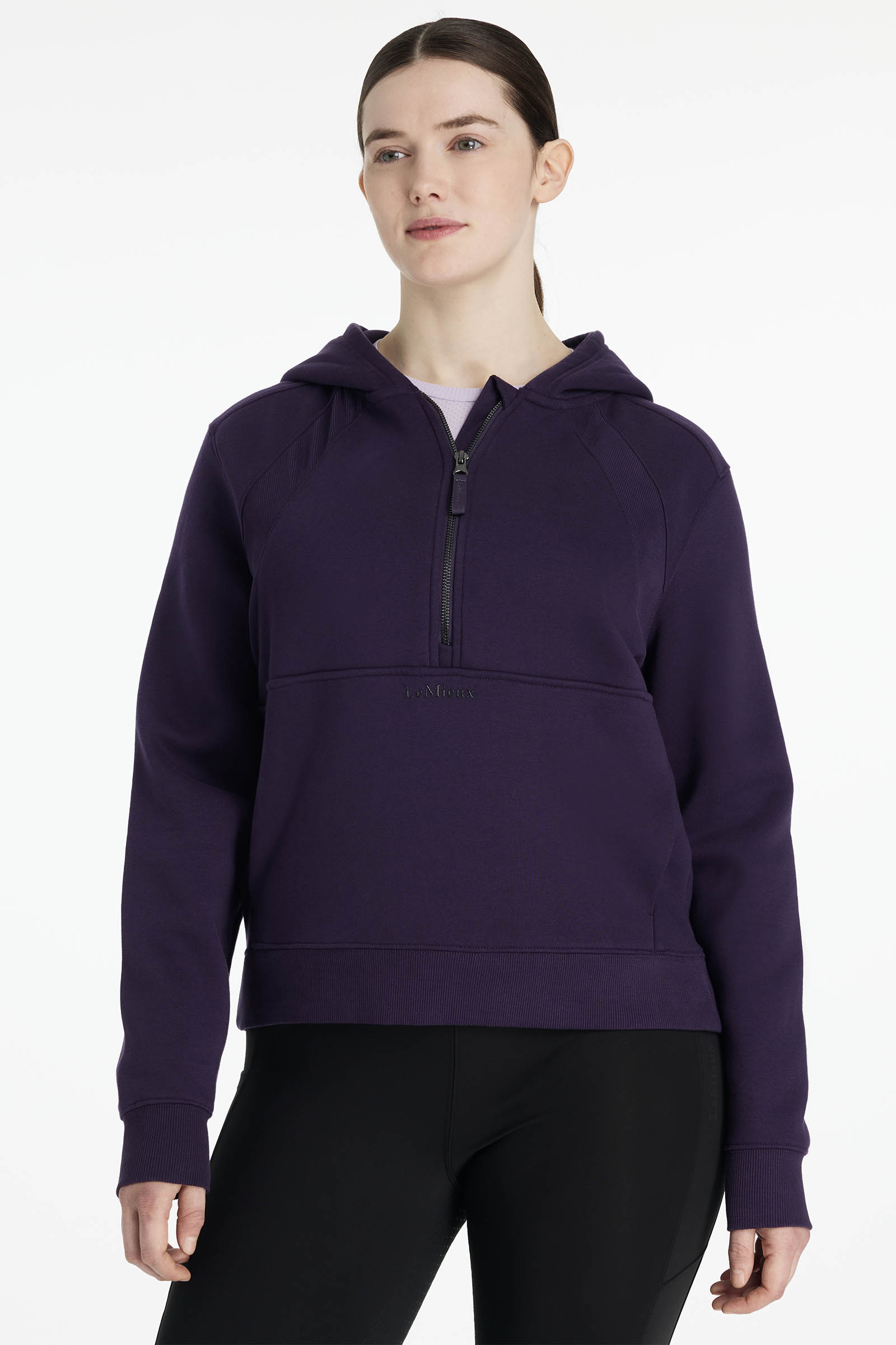 LeMieux Henrietta sudadera con capucha y media cremallera para mujer