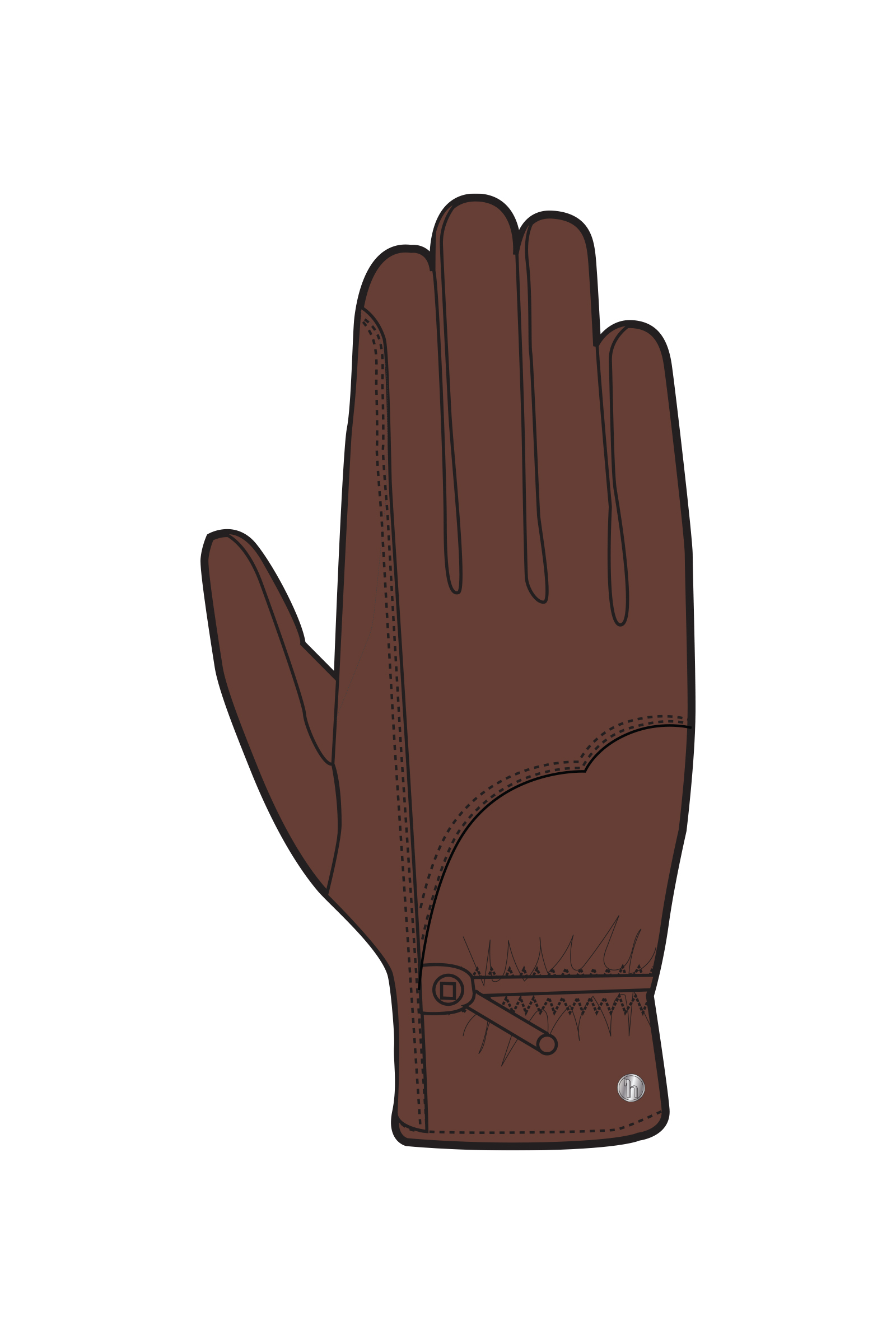 Horze Dakota guantes de equitaci&oacute;n estilo western de cuero