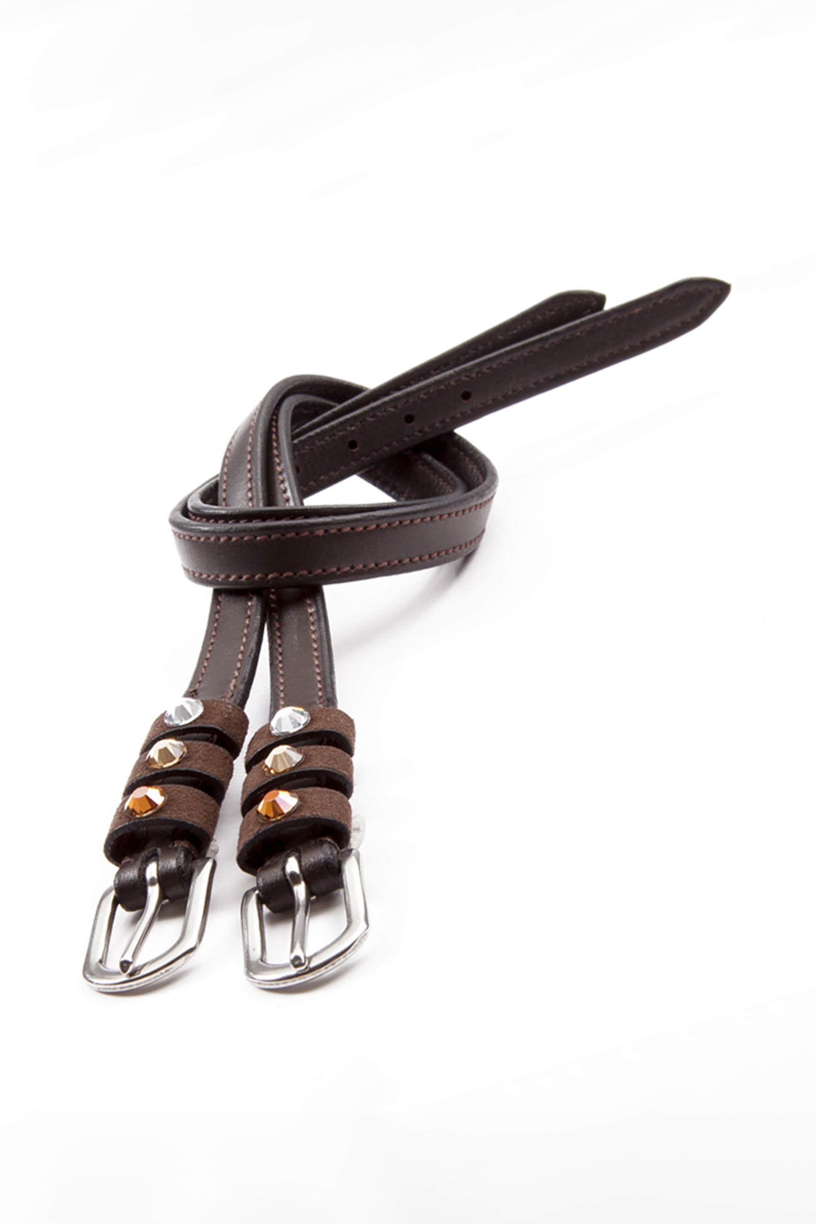 Brown/Brown/White Kavalkade Seasons Dreams Correas para espuelas