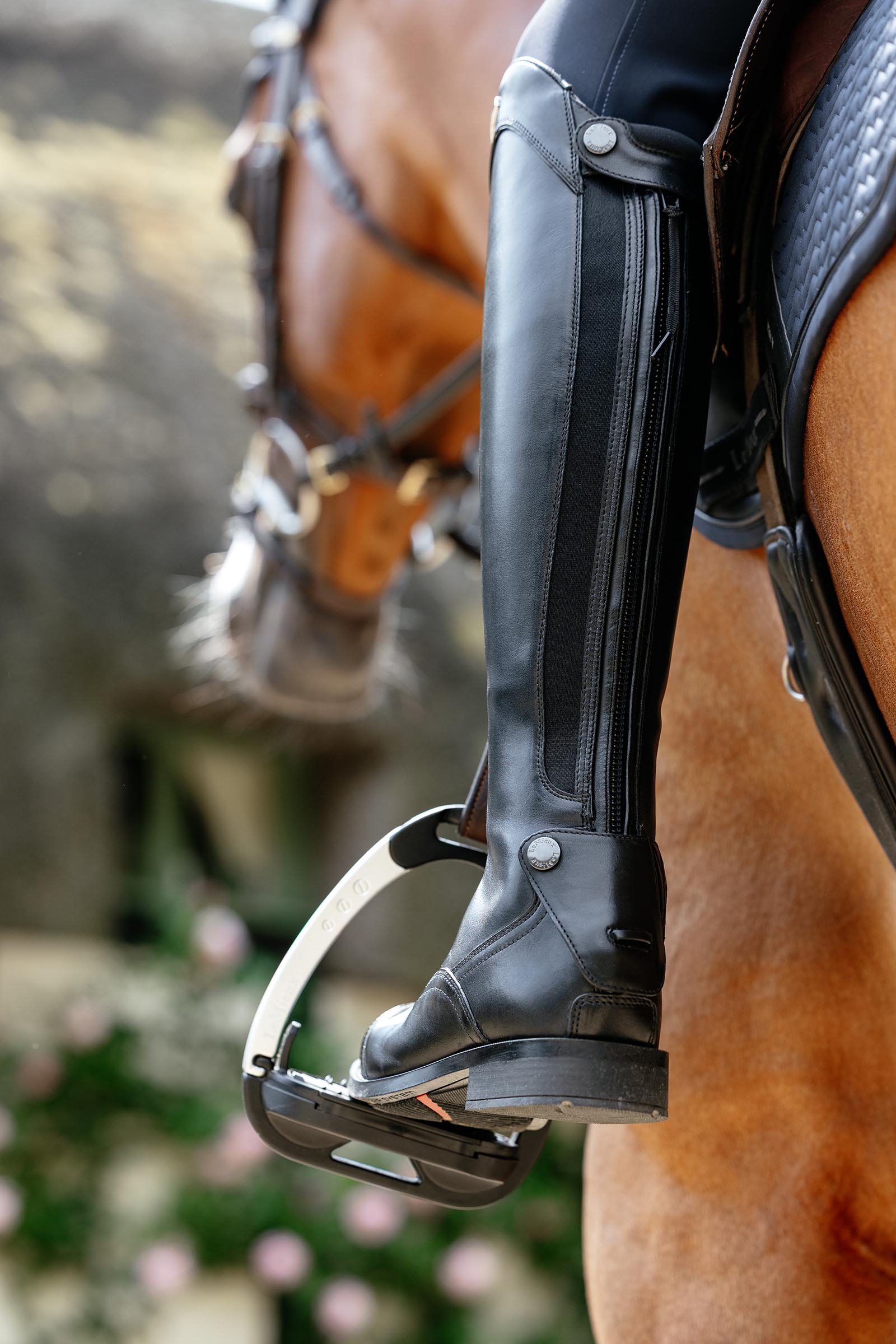 LeMieux botas de equitación con cordones, caña de altura regular