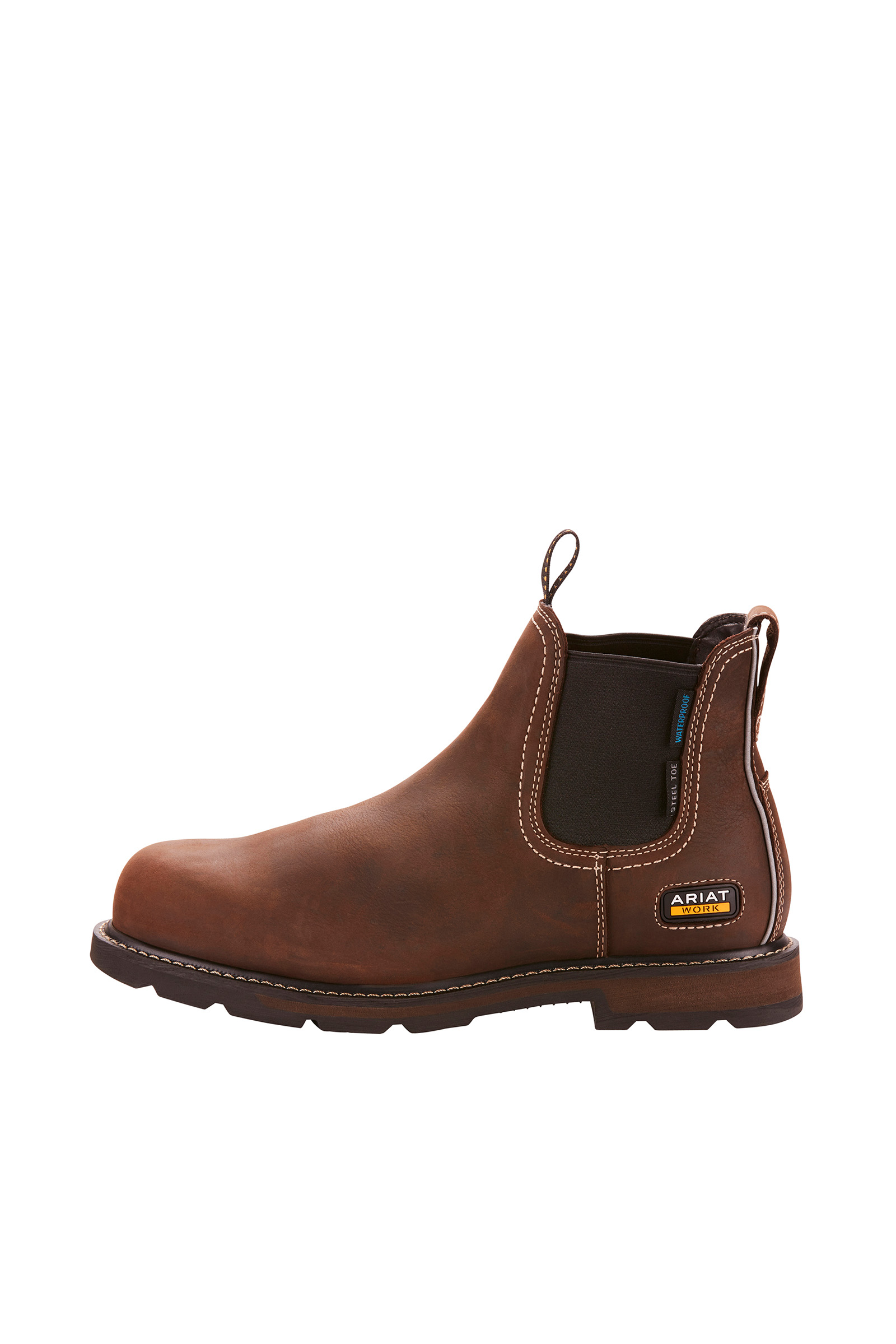 Botas de trabajo impermeables con punta de acero para hombre Ariat Groundbreaker Chelsea