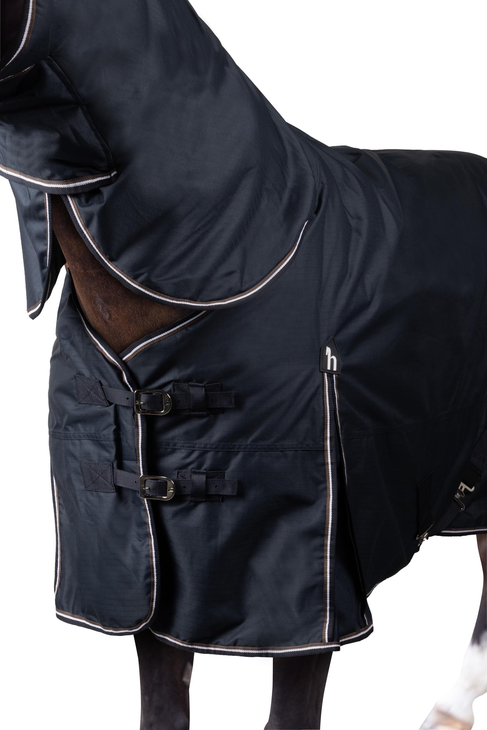 Manta de Exterior con Cubre Cuello para Poni Horze Glasgow, 100g