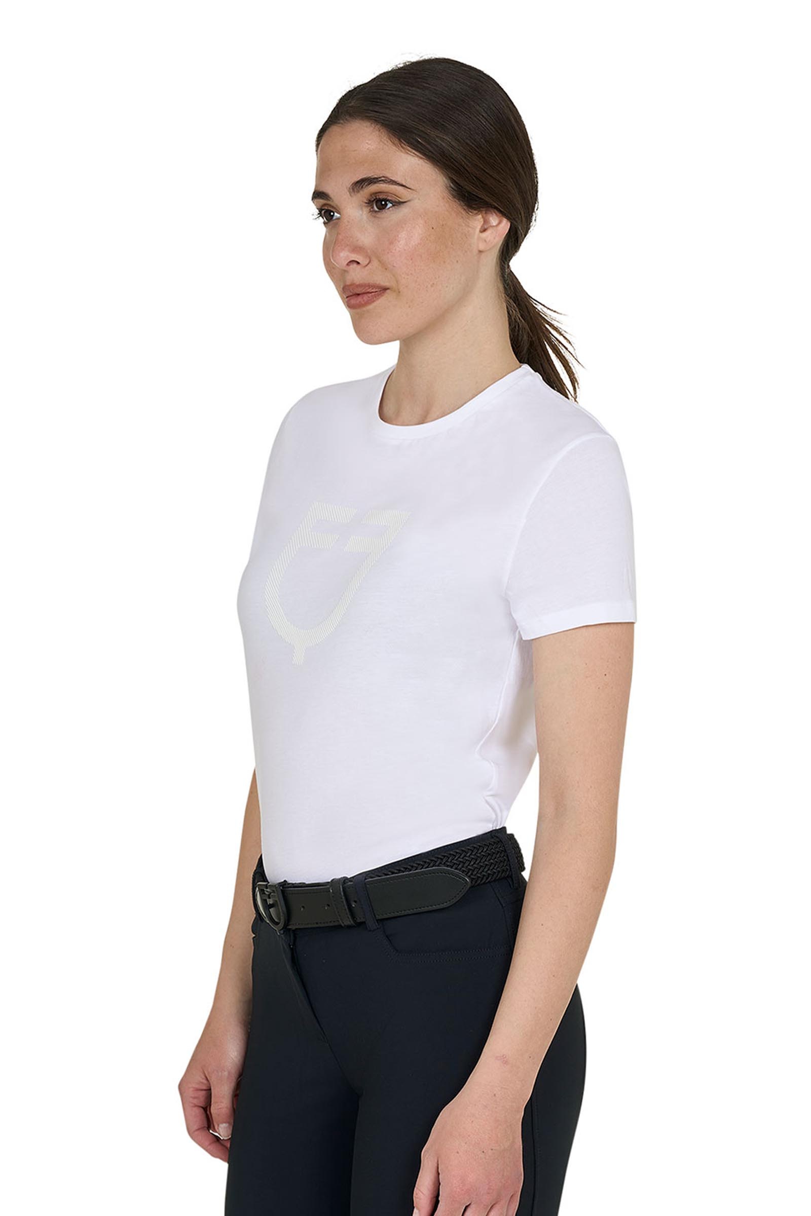 Equestro SS2026 Camiseta algod&oacute;n logo brillante mujer  