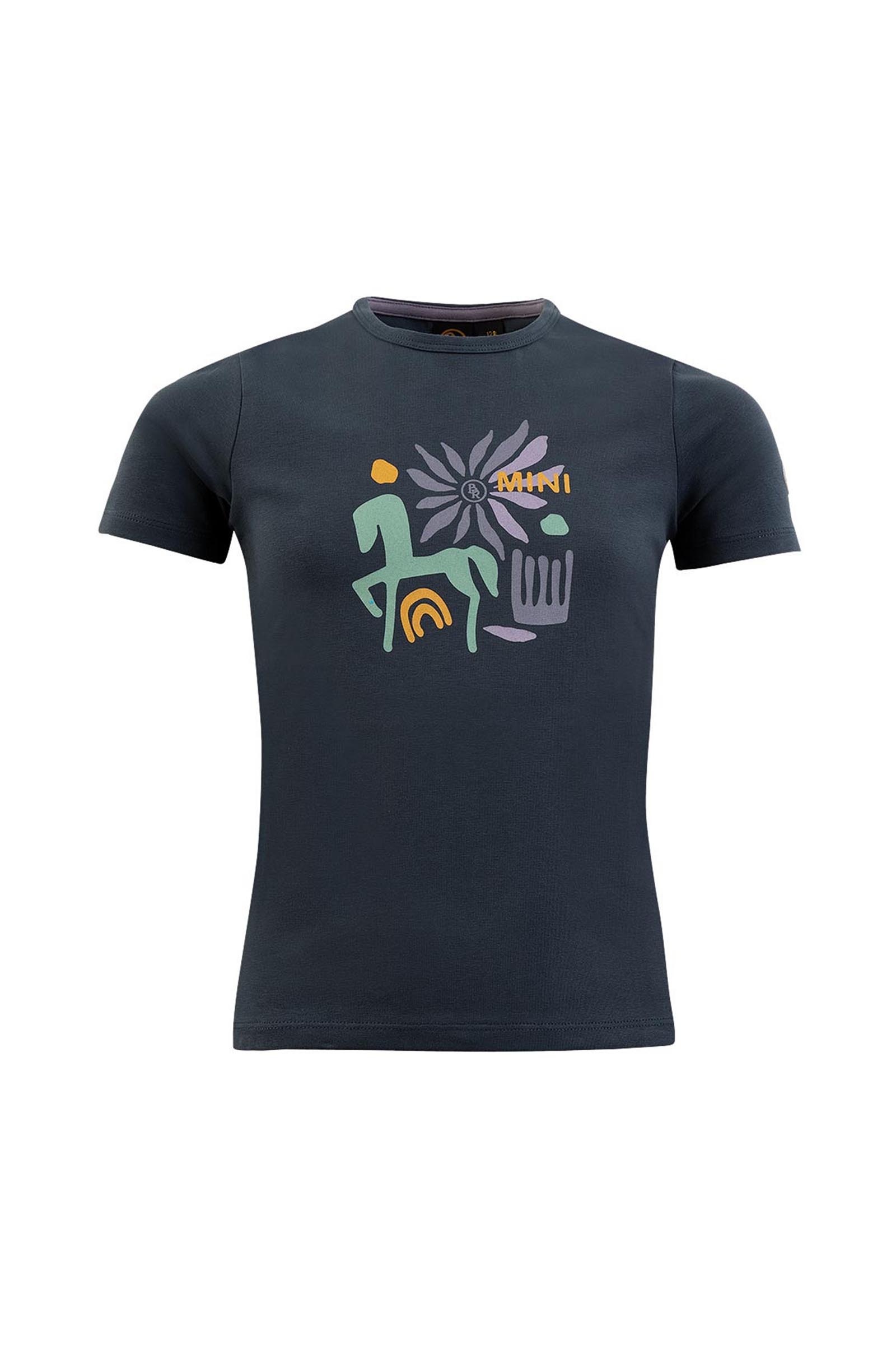 Midnight Navy BR Mini Horse camiseta infantil