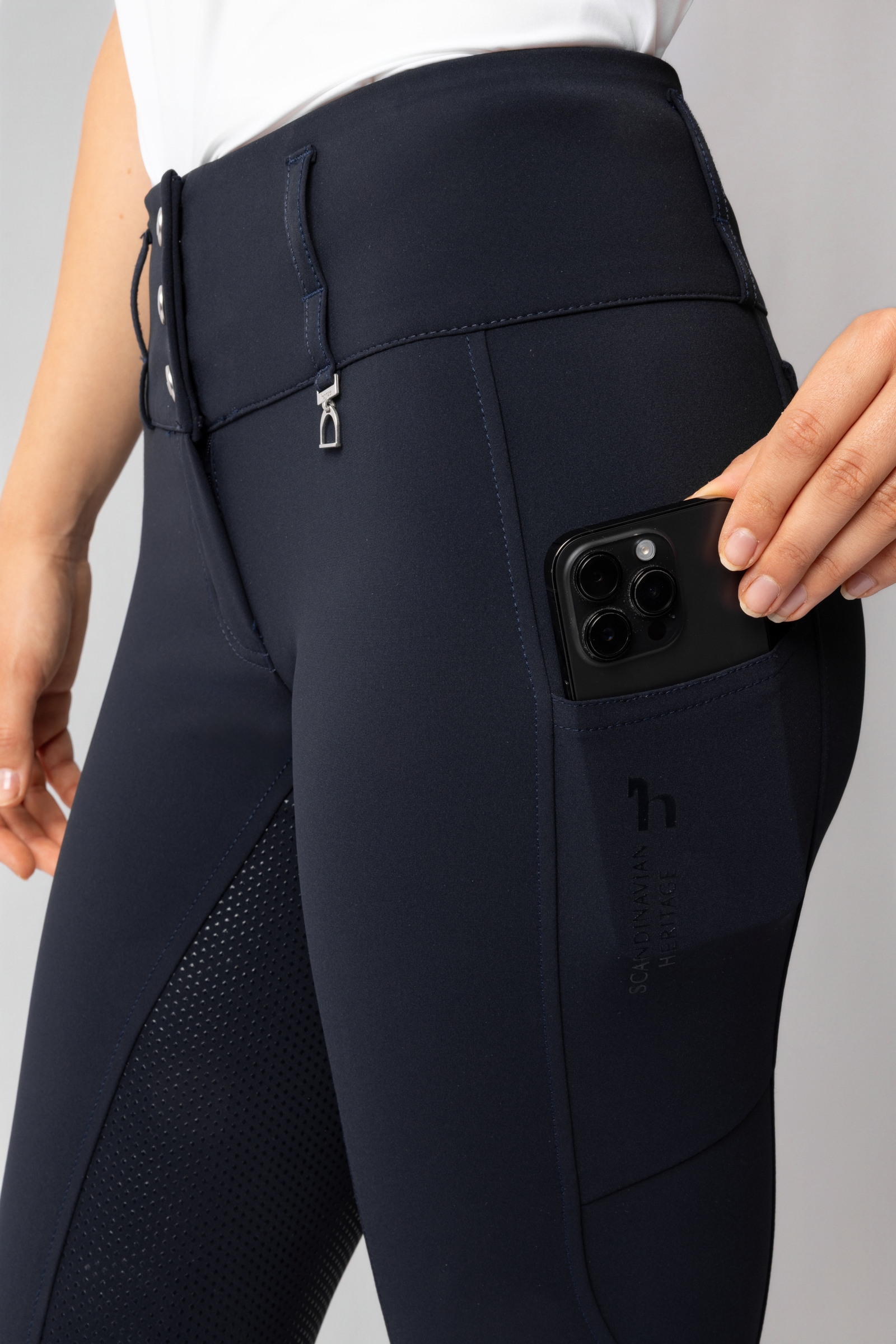 Horze Leonie pantalones de equitación para mujer con asiento completo de silicona UPF 40+