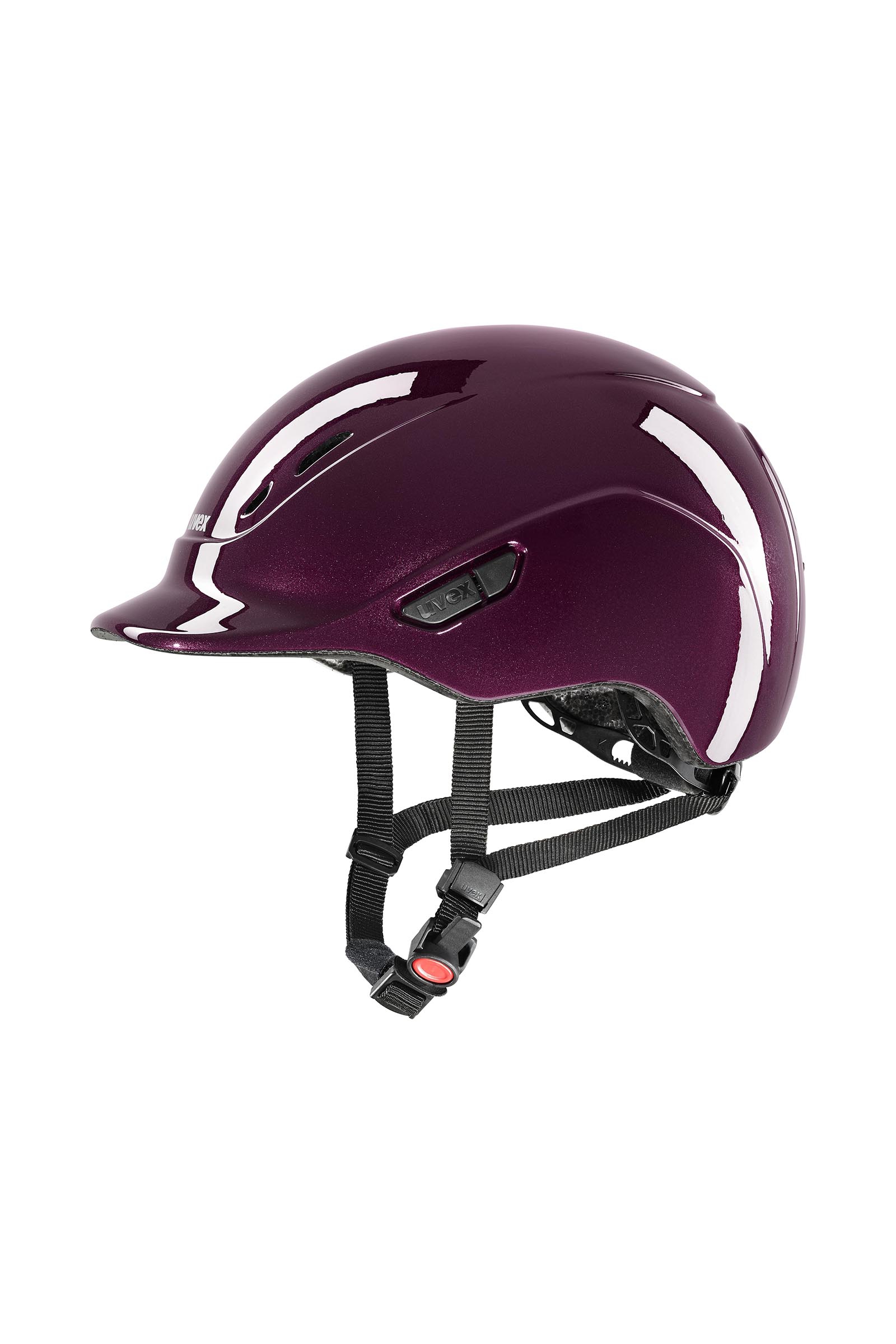 burgundy shiny Uvex Kidoxx Shiny casco de equitaci&oacute;n para ni&ntilde;os