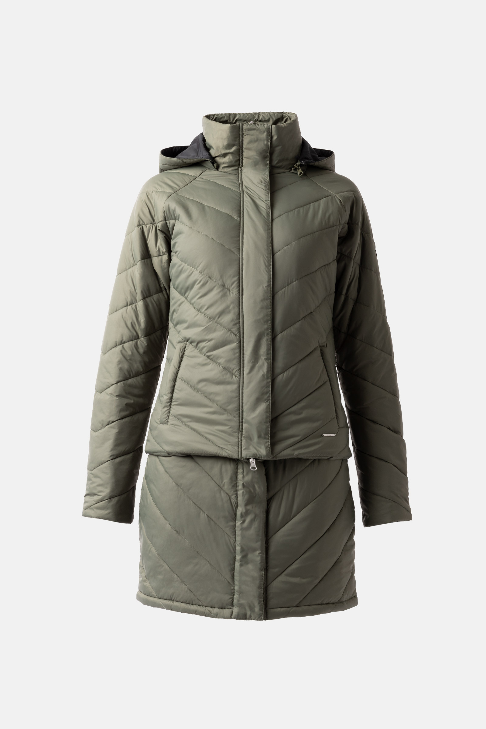 Parka de Equitaci&oacute;n Acolchado con Falda Desmontable para Mujer Horze Aurora