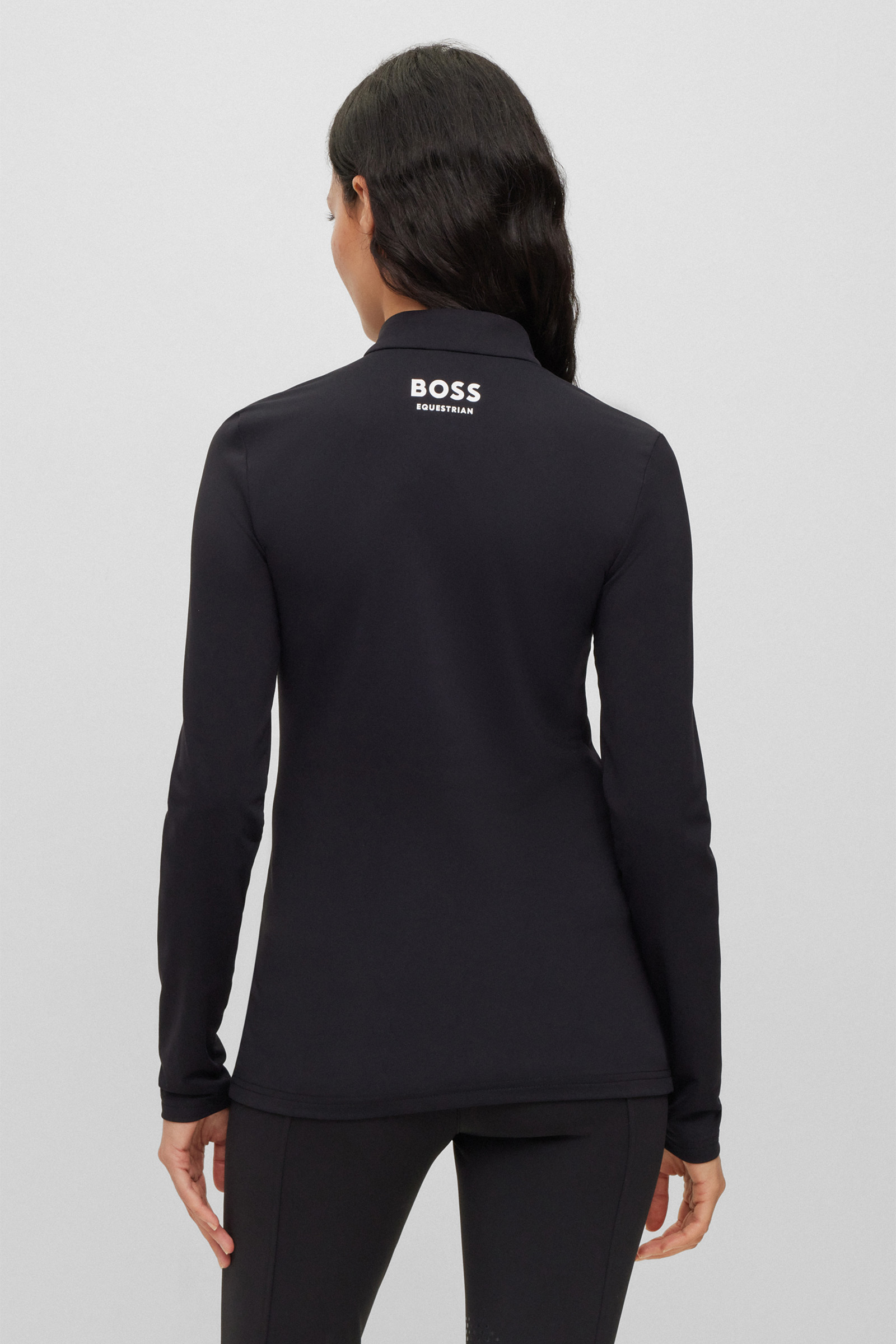 Camiseta de entrenamiento Boss Lia Signature Stripe para mujer