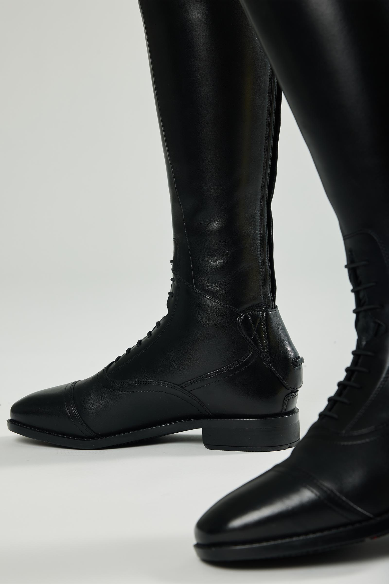 LeMieux botas de equitaci&oacute;n con cordones, ca&ntilde;a de altura regular