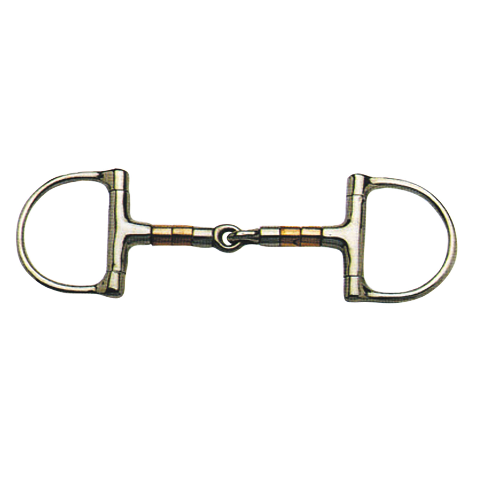 Korsteel Stainless Steel Copper & Steel Rollers Jointed Dee Ring Snaffle Bit