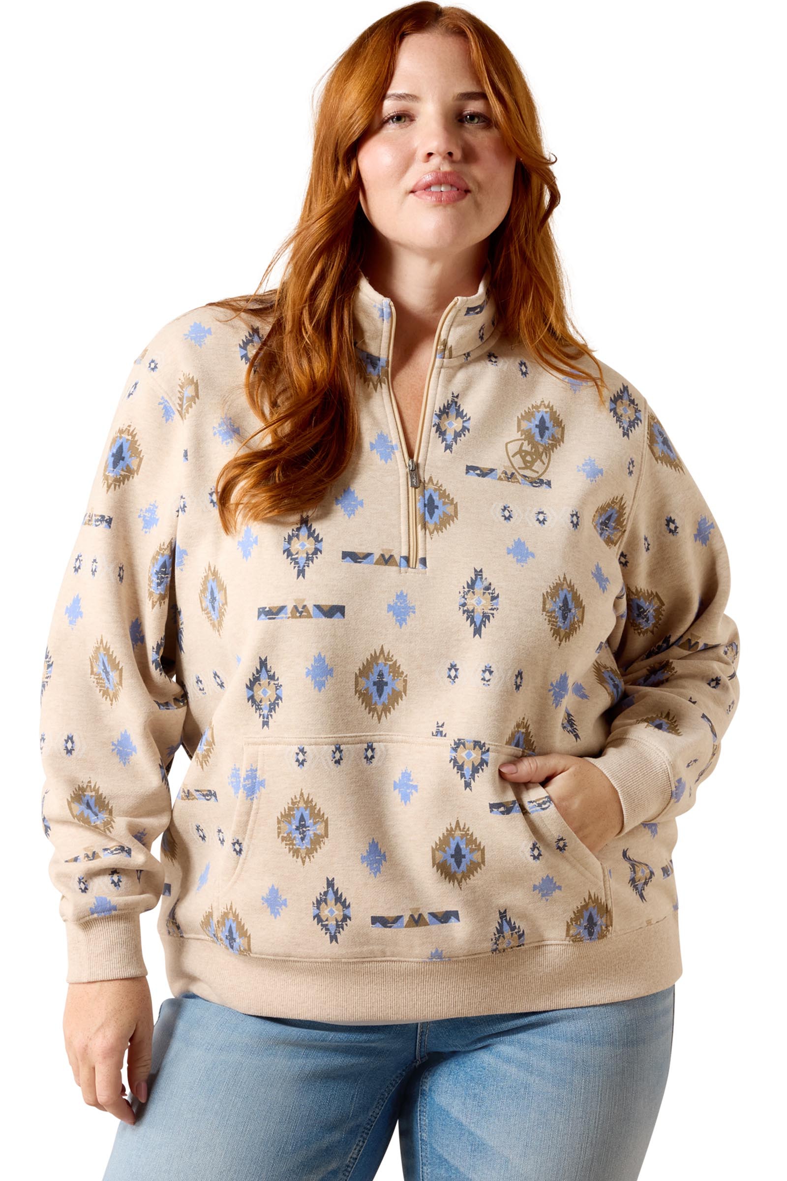 Ariat Sudadera Sapphire 1/2 zip para mujer