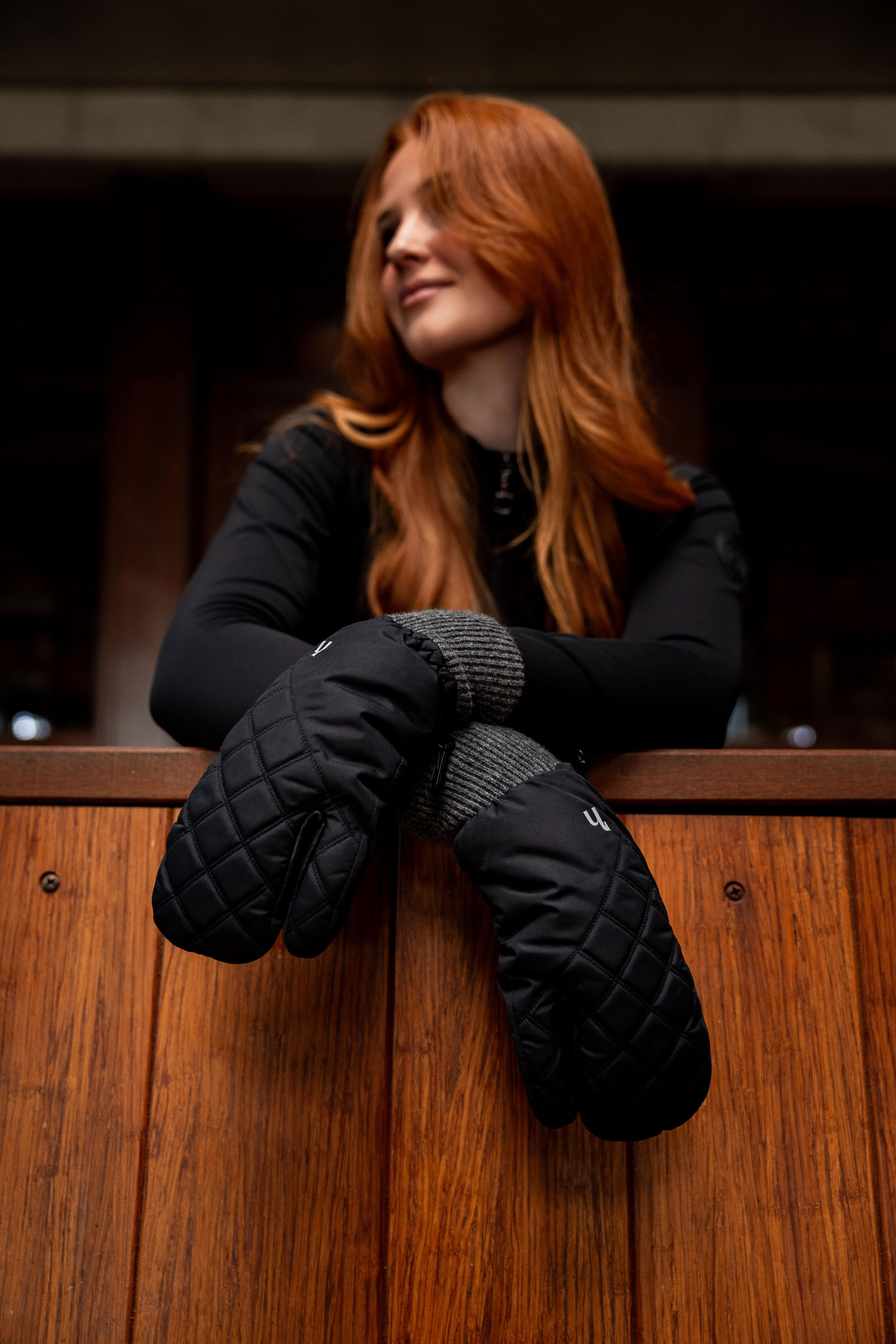 Horze Mit&oacute;n Acolchado de 3 Dedos para Invierno 