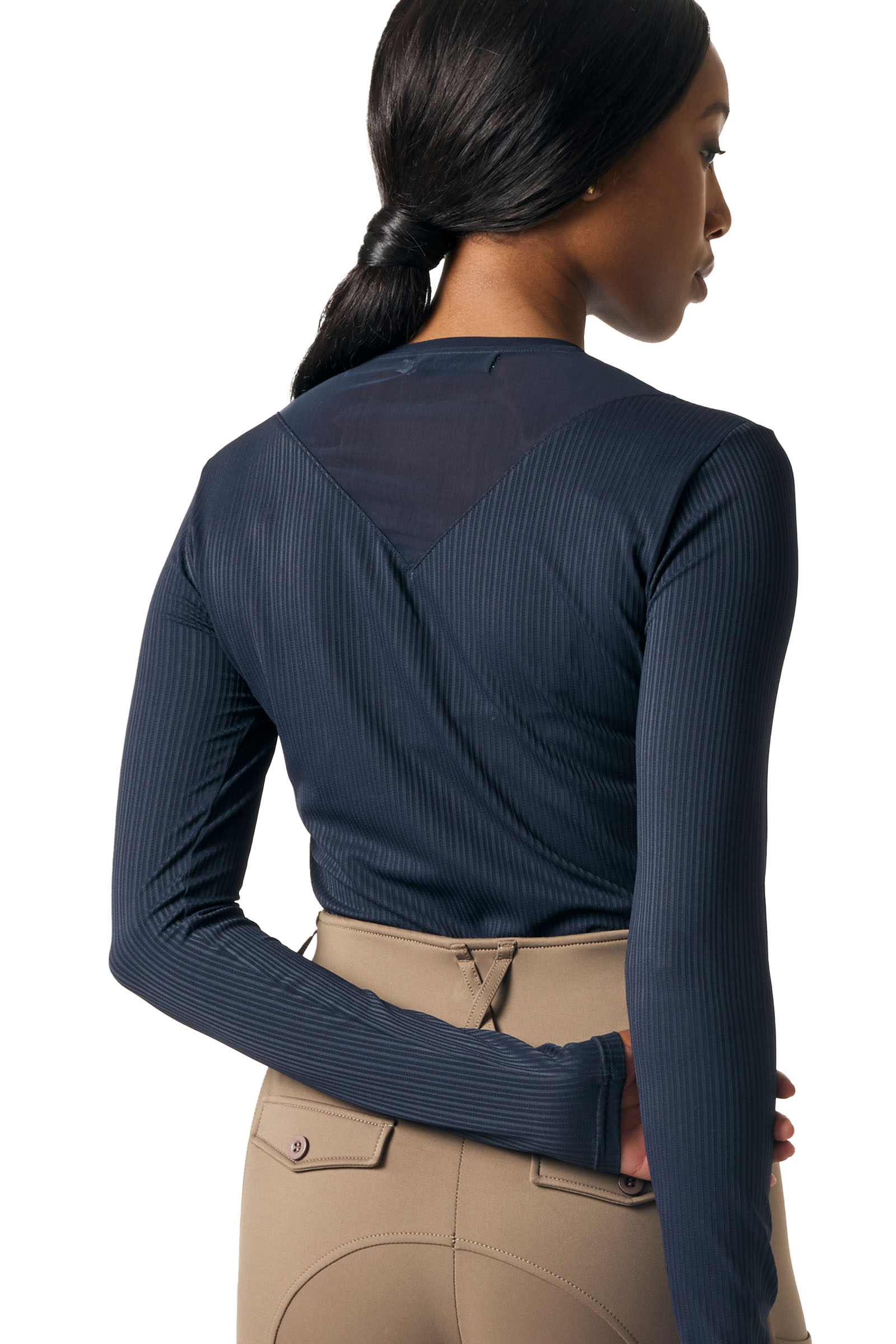 PS of Sweden Leandra L/S Camiseta de Malla a Rayas