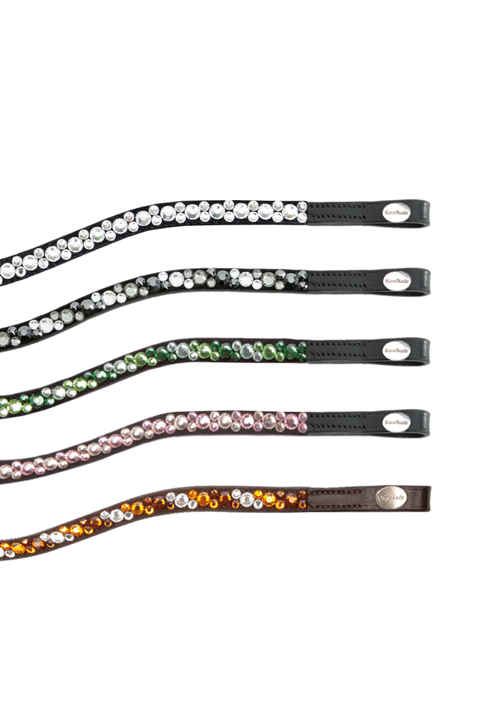 Black/Green Kavalkade Sparkle Browband