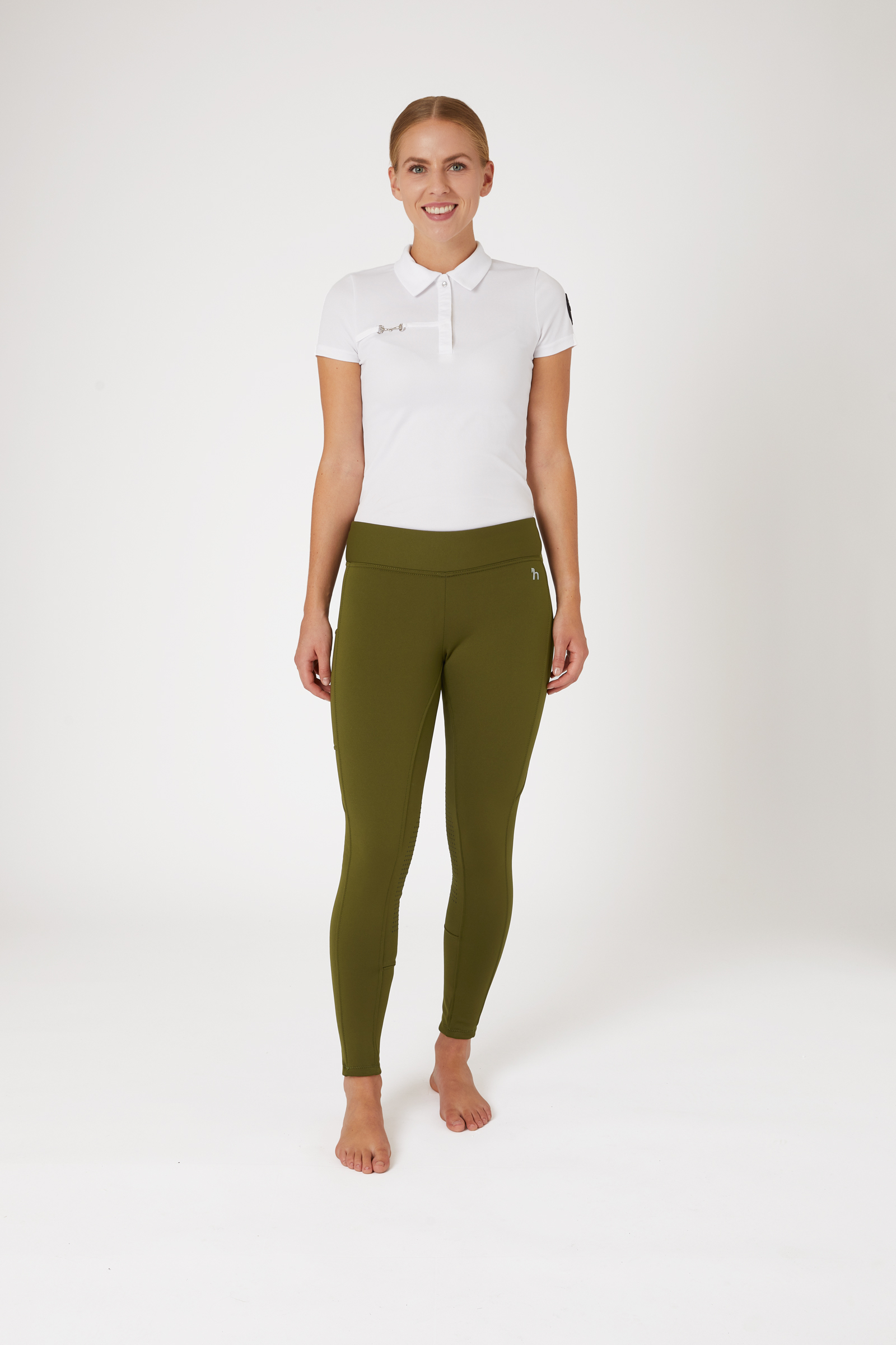 Mallas de Equitaci&oacute;n de Invierno con Refuerzo de Rodilla y Bolsillo para Tel&eacute;fono para Mujer Horze Active