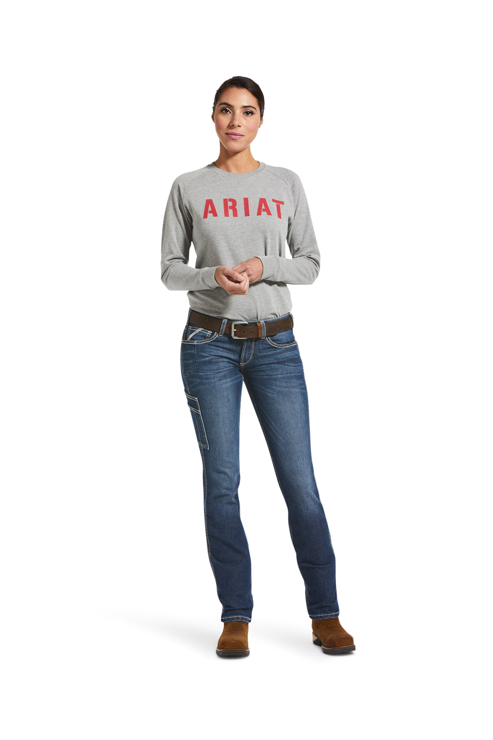 Ariat Rebar Vaqueros mujer Durastretch Riveter de corte recto