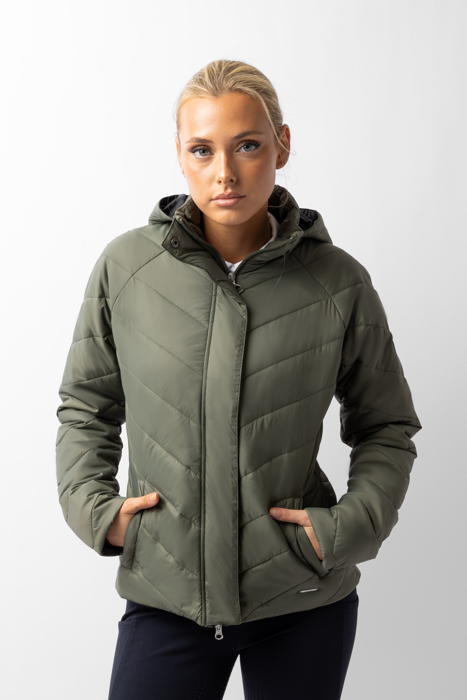Parka de Equitaci&oacute;n Acolchado con Falda Desmontable para Mujer Horze Aurora