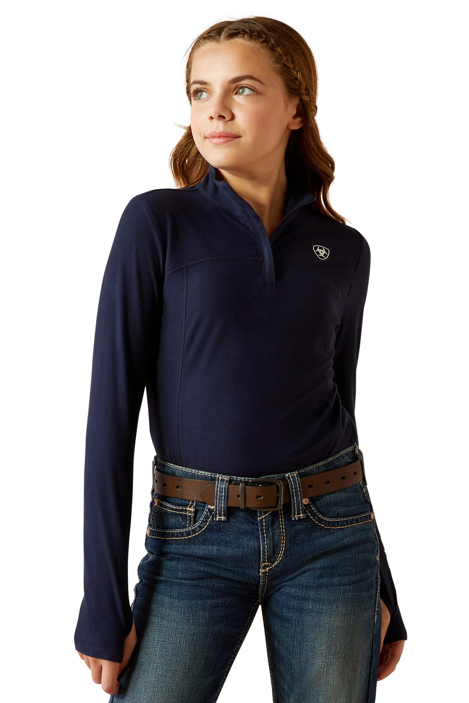 Navy Ariat Lowell 3.0 Kid´s 1/4 Zip Baselayer Shirt