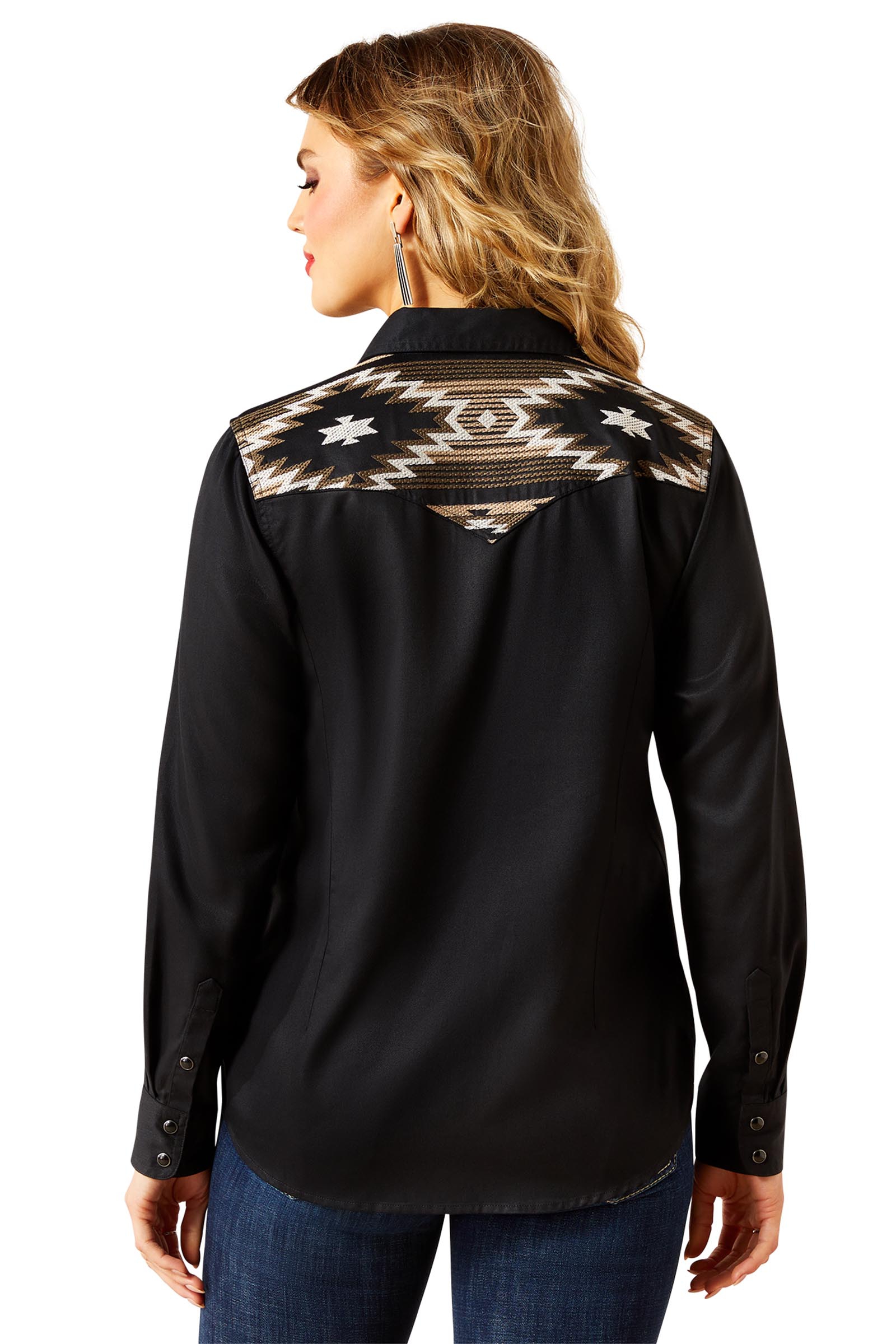 Ariat Dawn camisa western para mujer con broches a presión y mangas largas