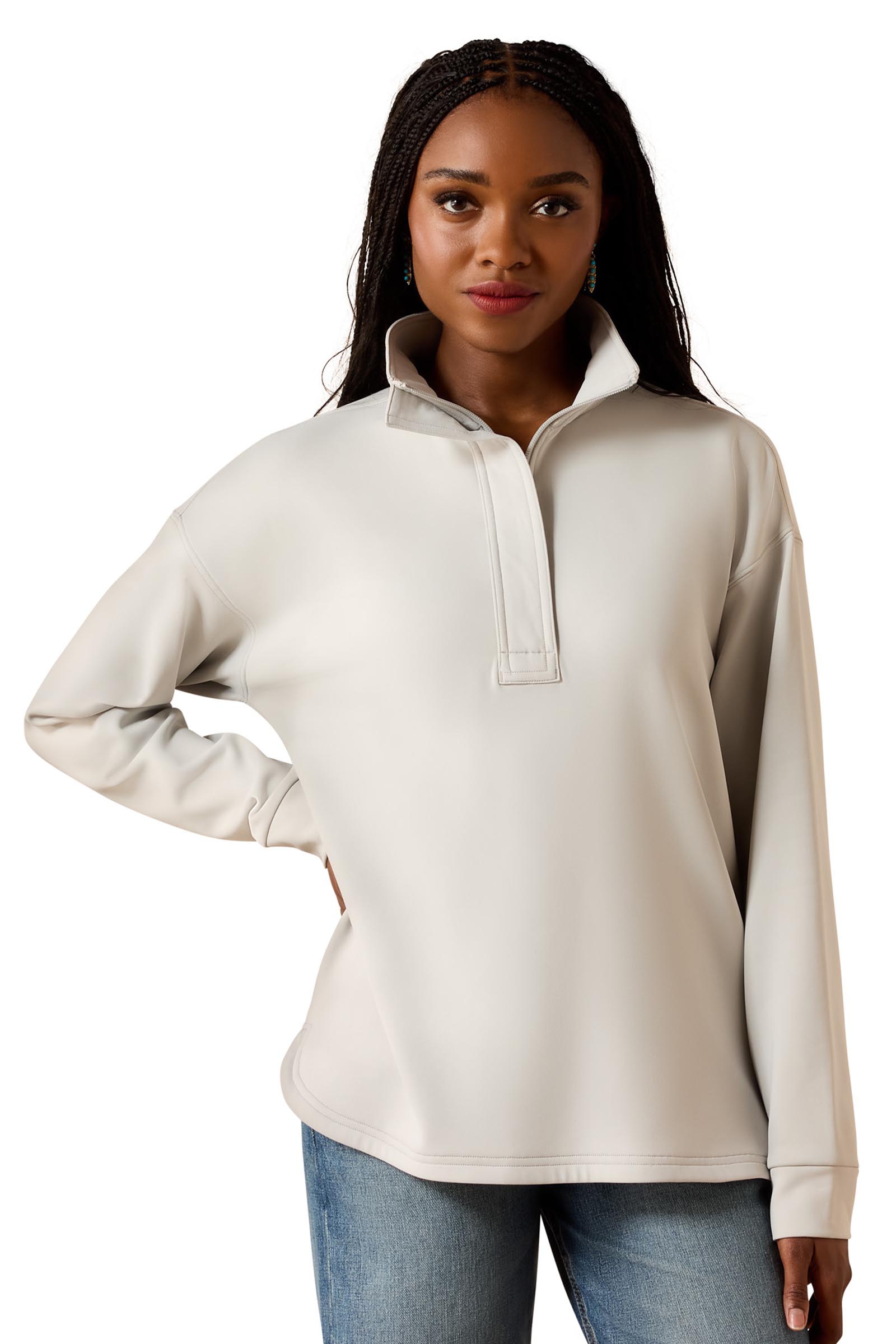 Ariat Mujer Breeze Logo 1/2 Zip sudadera