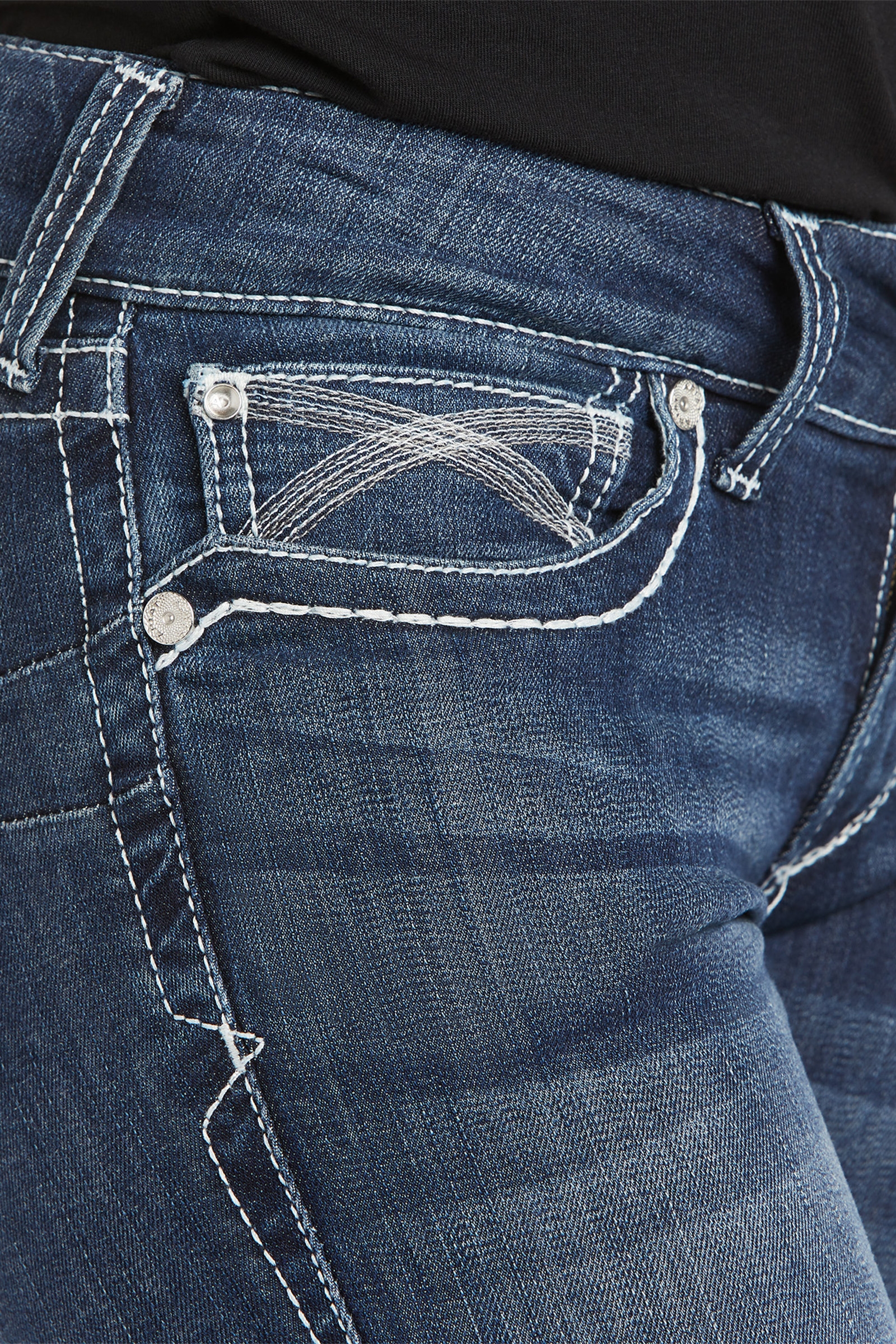 Ariat Women's R.E.A.L. Mid Rise Stretch Ivy Stackable Straight Leg Jeans