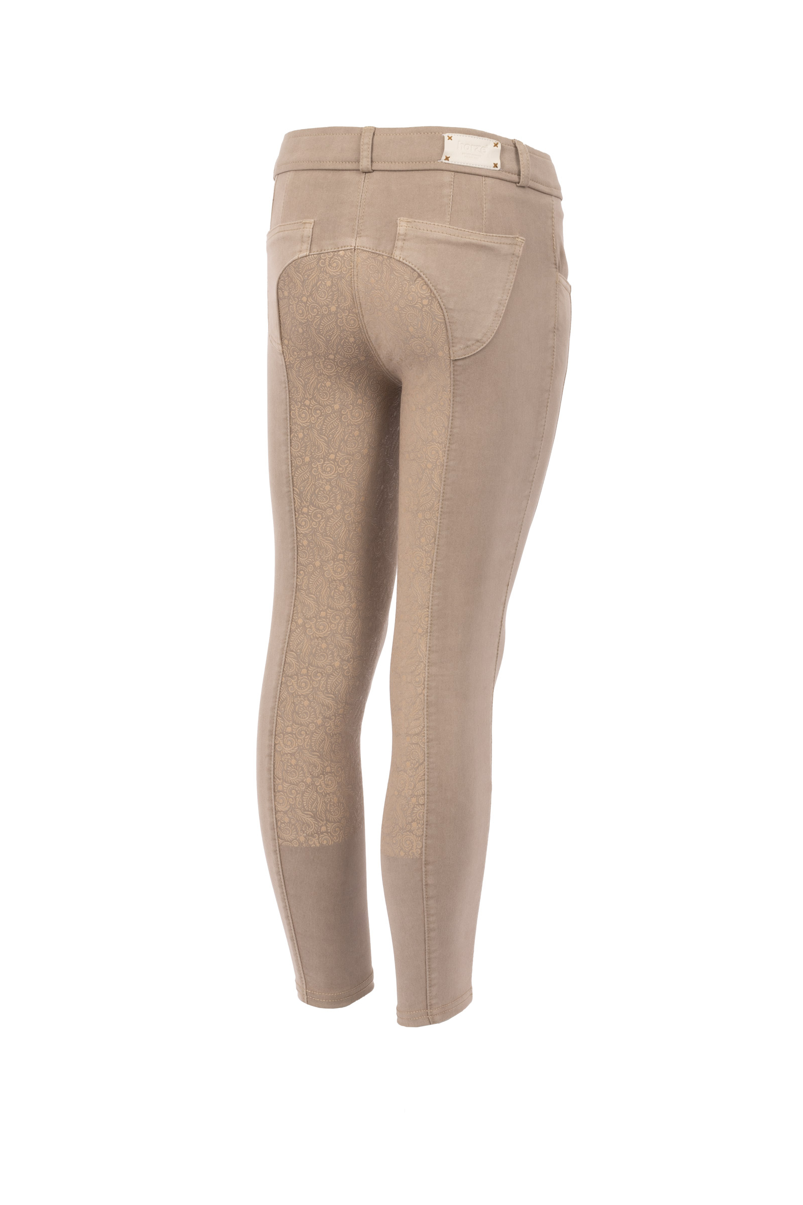 Warm Taupe Pantalones de Montar con Agarre Completo para Niños Horze Suki