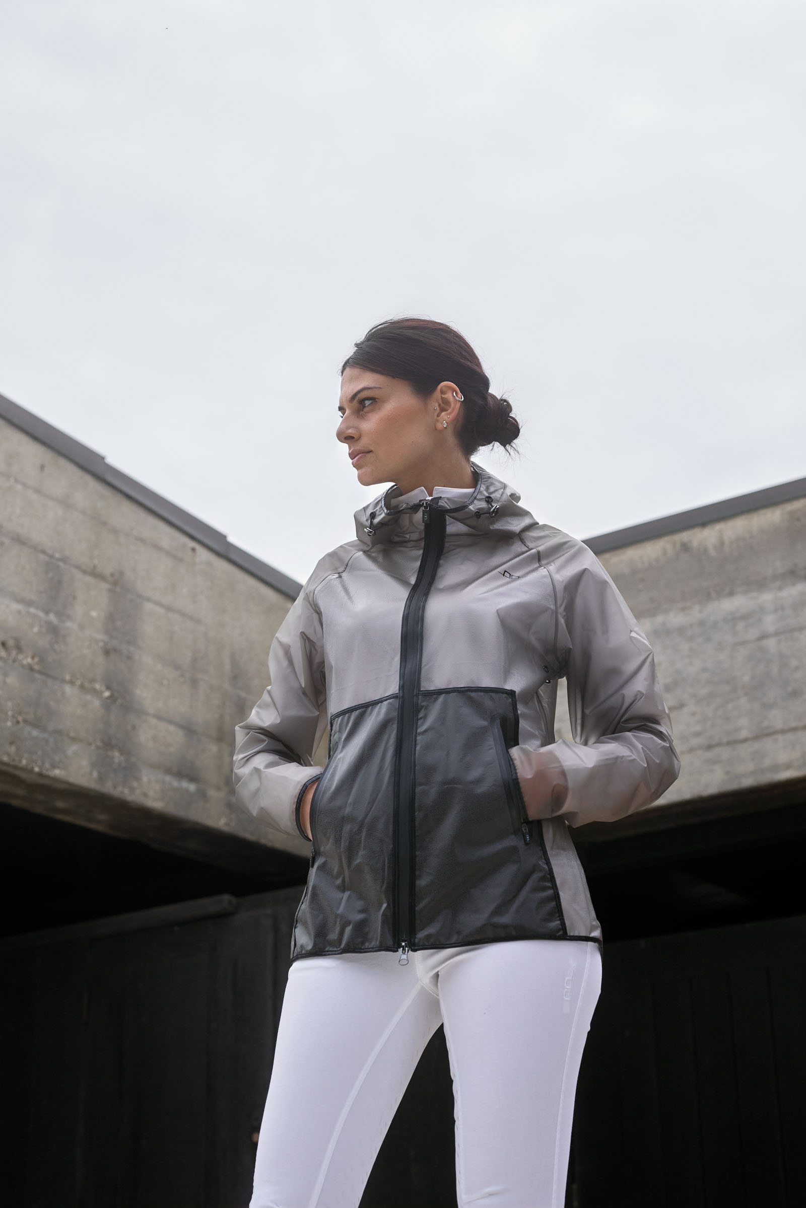 Chaqueta Transparente Impermeable para Mujer AA