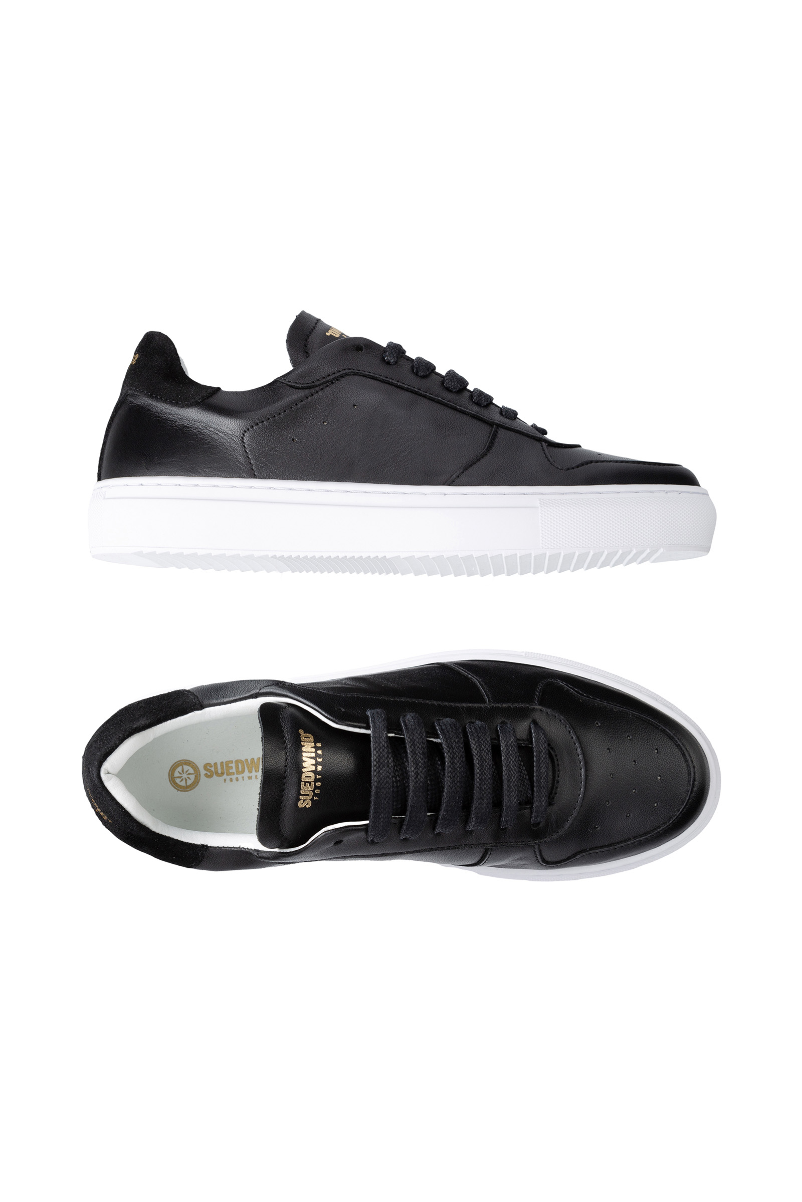 Black Suedwind Footwear Copenhage Zapatillas de cuero