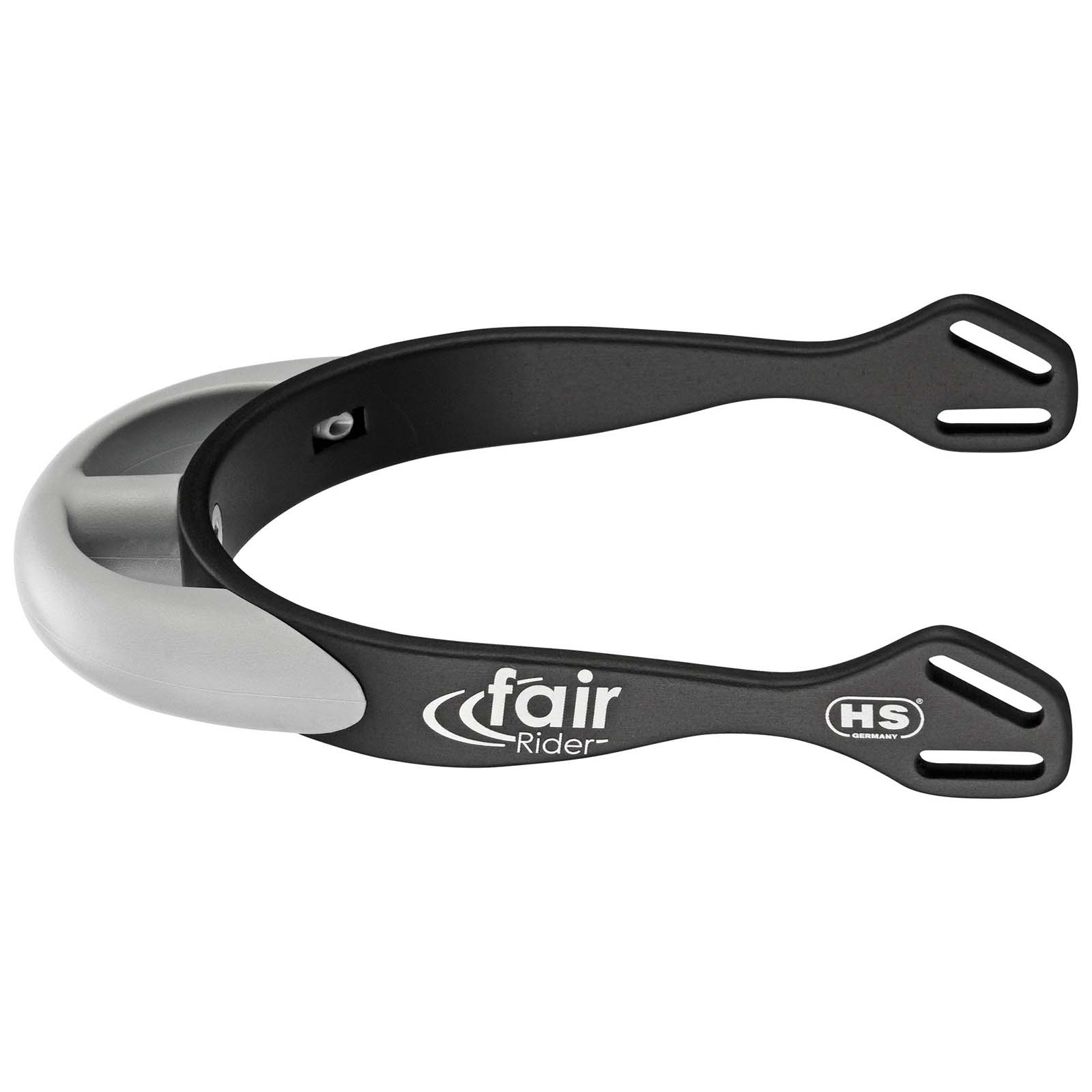 Black/Silver Espuelas de Aluminio con Gallo Redondo Sprenger FairRider 20mm