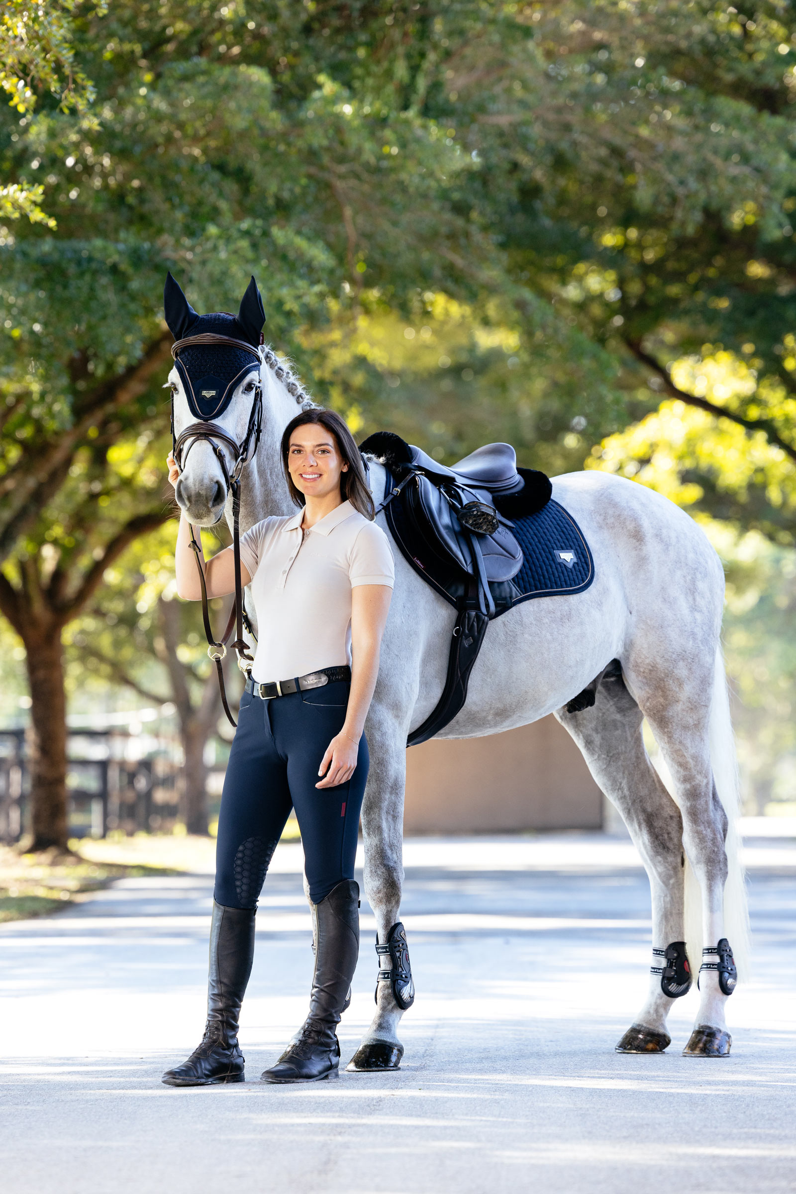 LeMieux Puissance Close Contact mantilla de salto de antelina