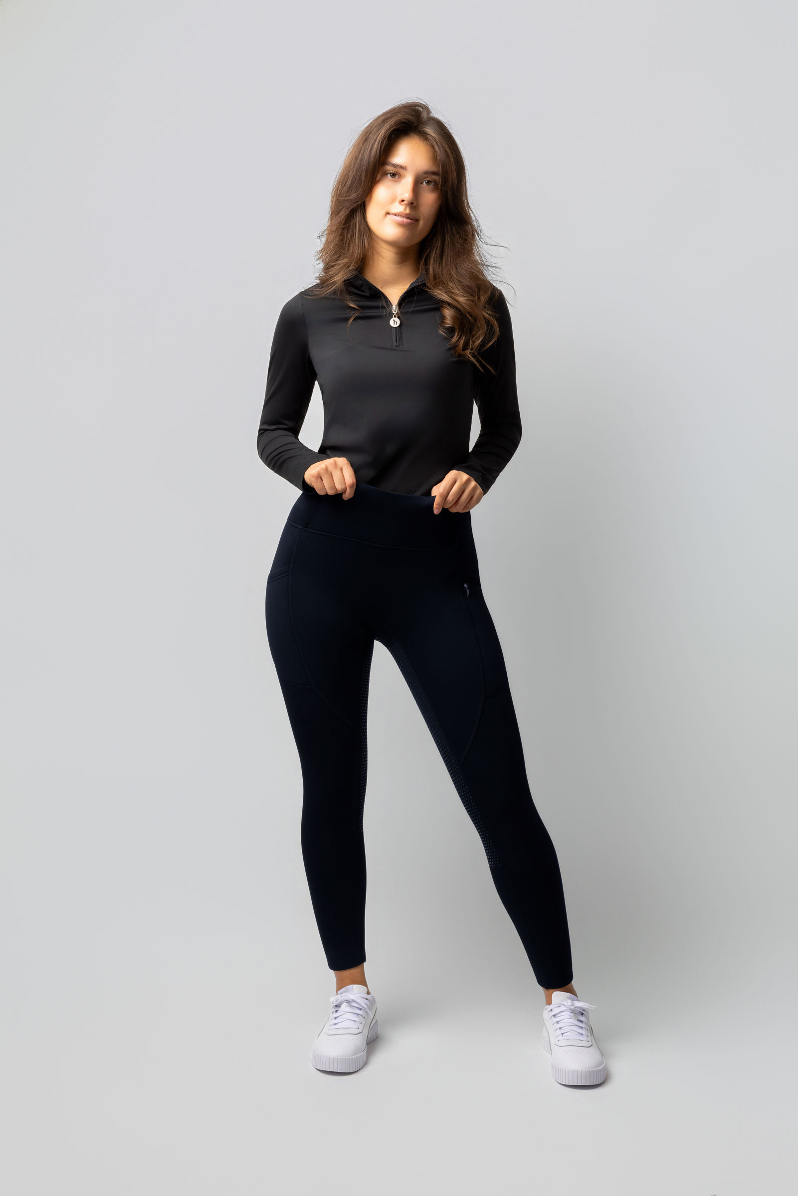 Horze Greta leggings equitaci&oacute;n thermo mujer full grip
