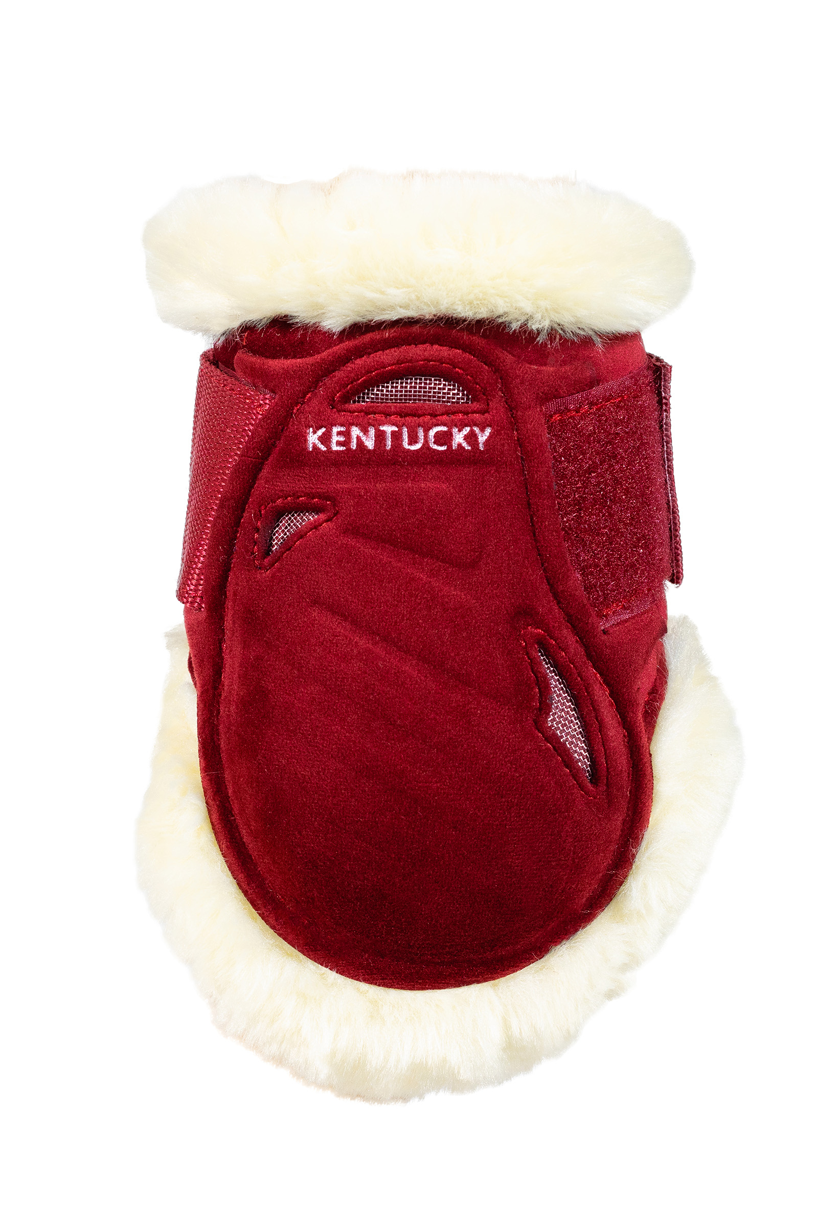 red Kentucky Horsewear Botas de menudillo de caballo joven de piel de oveja vegana Terciopelo