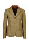 Dublin Albany Chaqueta a medida con cuello de ante de tweed para mujer