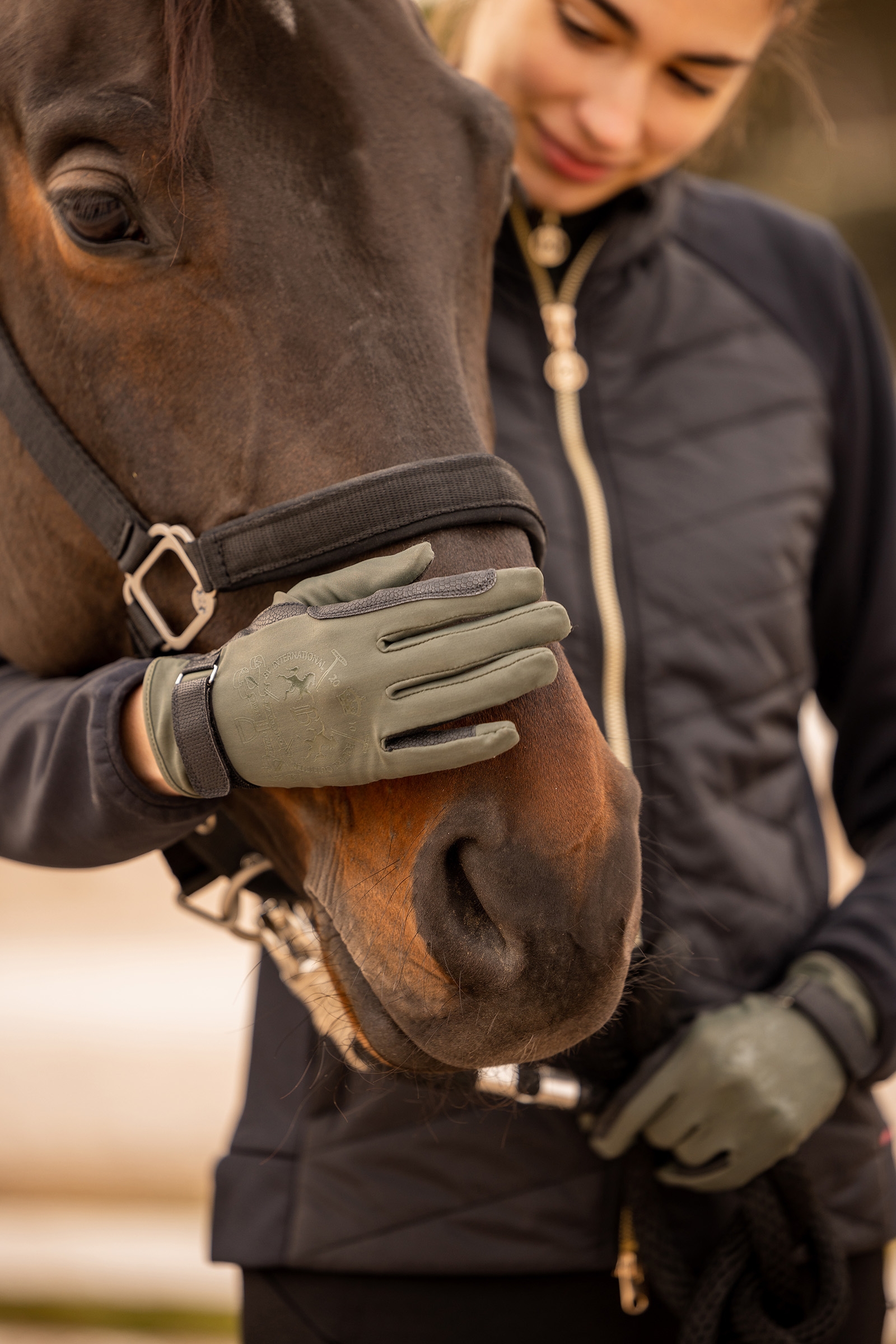 Guantes de Equitaci&oacute;n con Estampado de Logo para Mujer B Vertigo Laia