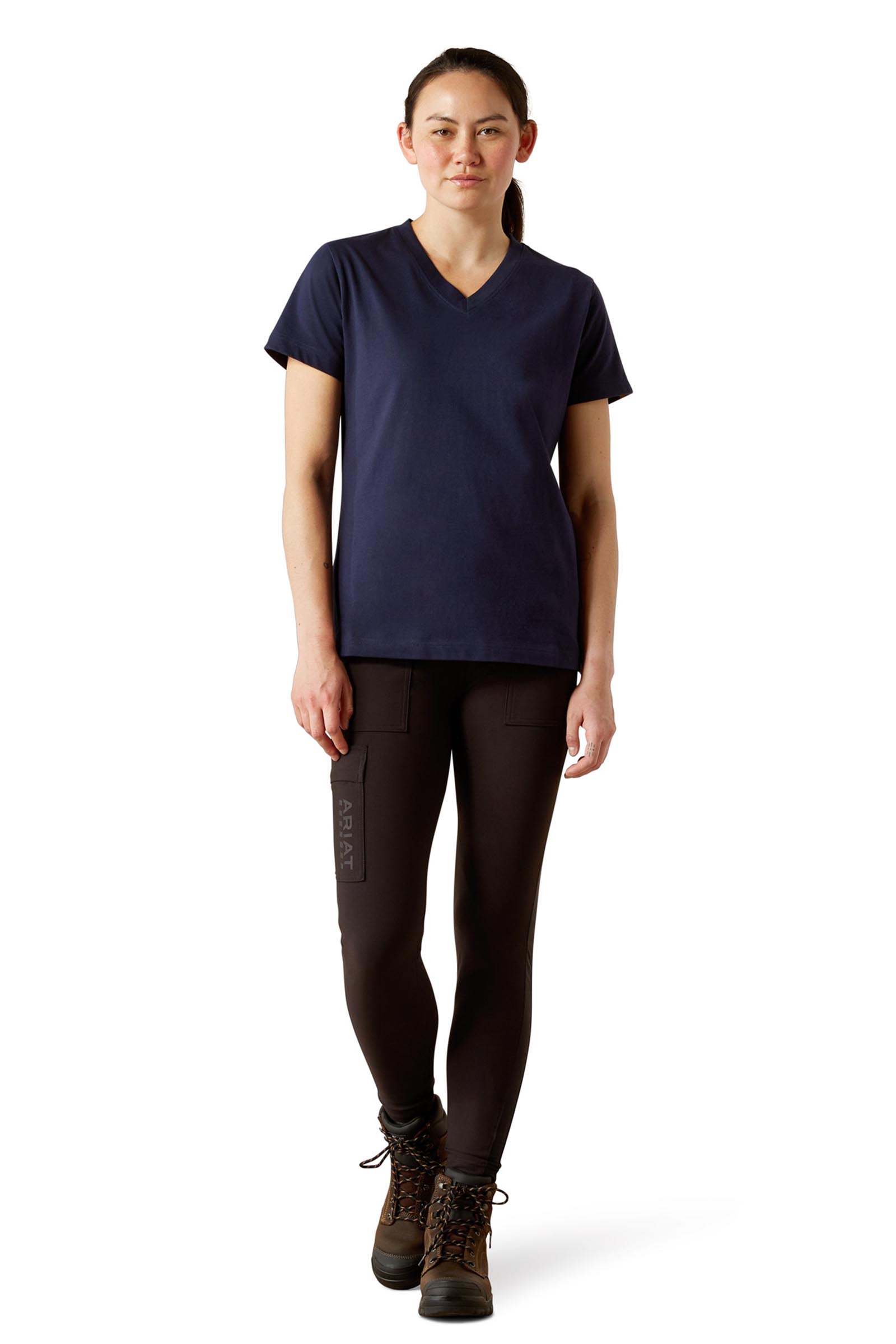 Ariat Camiseta Rebar Cotton Strong cuello en V para mujer  